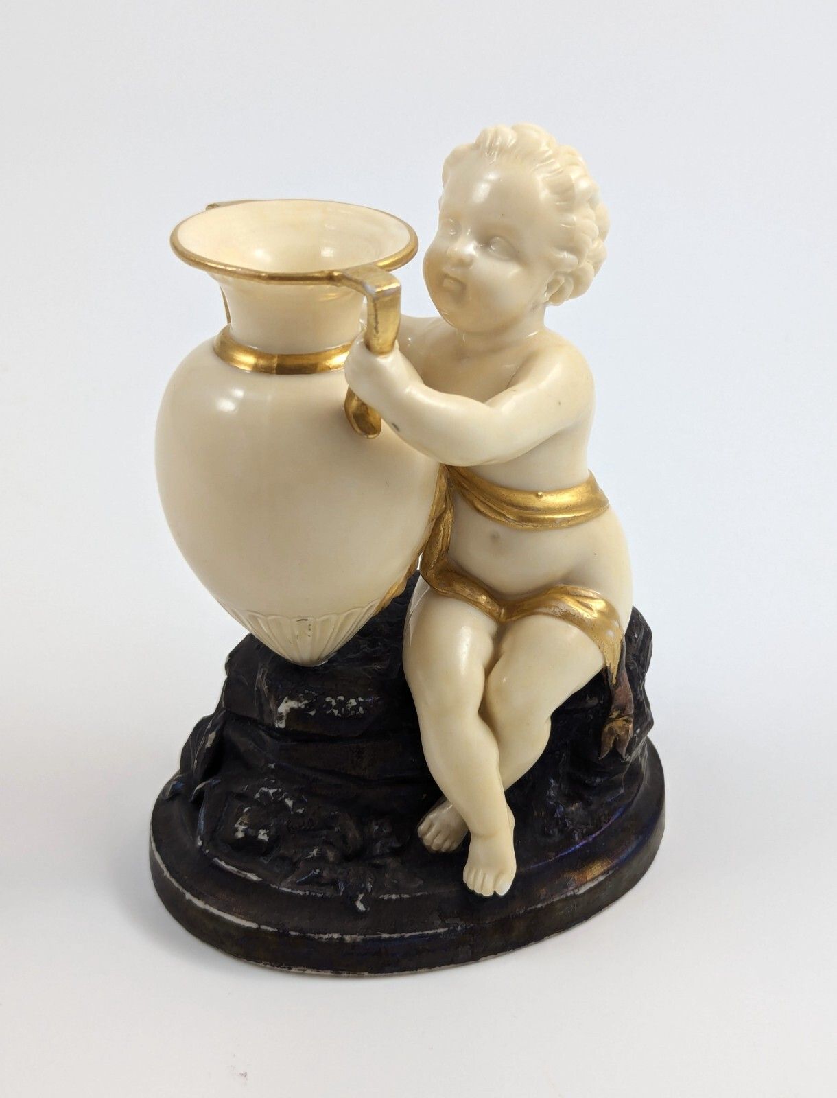 Rare Royal Worcester, Kerr & Binns Period, Figurine: Child With Amphora, 1857 photo buy