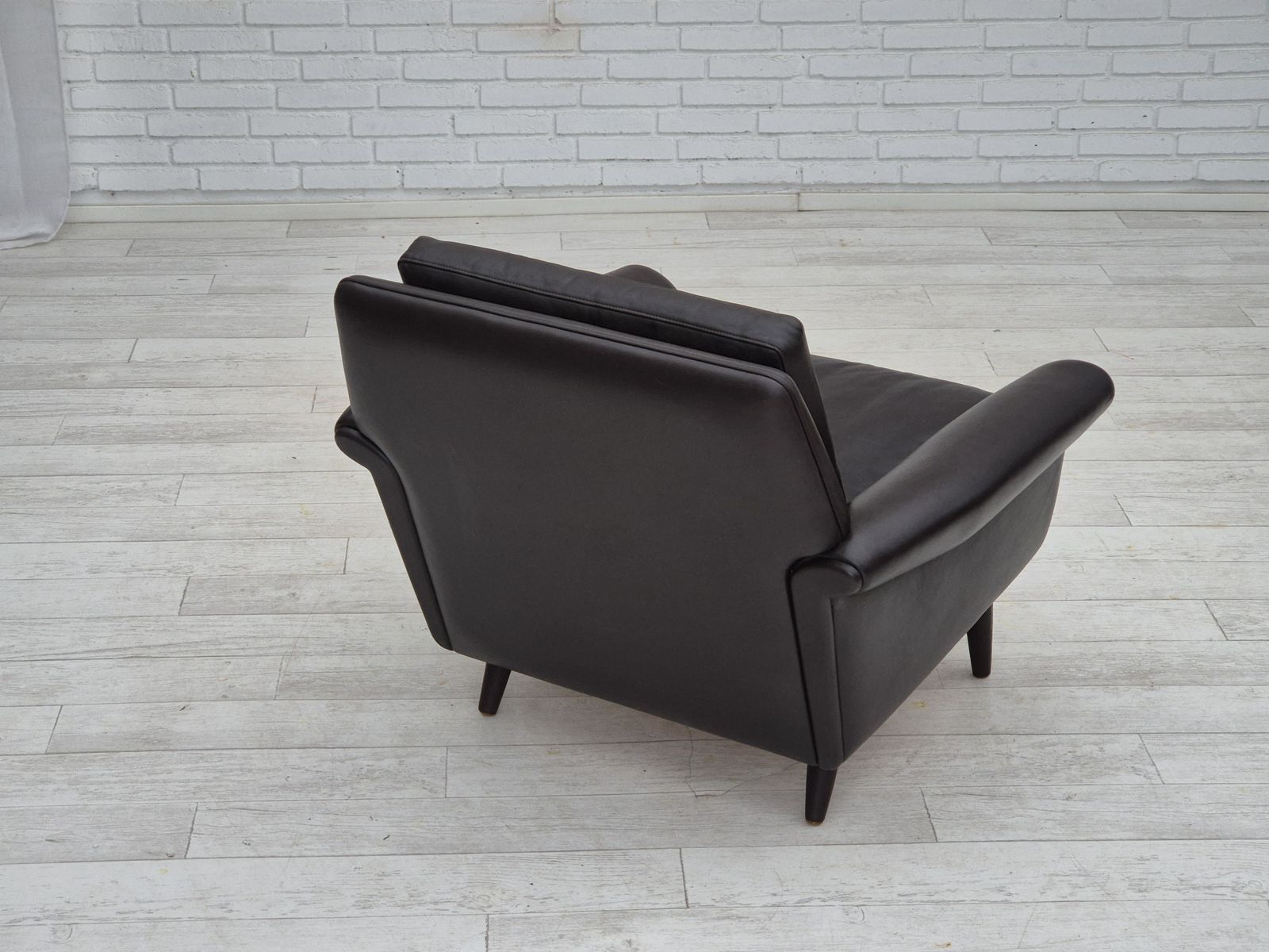 Ca. Jaren 1960, Deens Design Van Aage Christiansen, Model "Diplomat", Fauteuil Met Voetenbank. photo vinterior