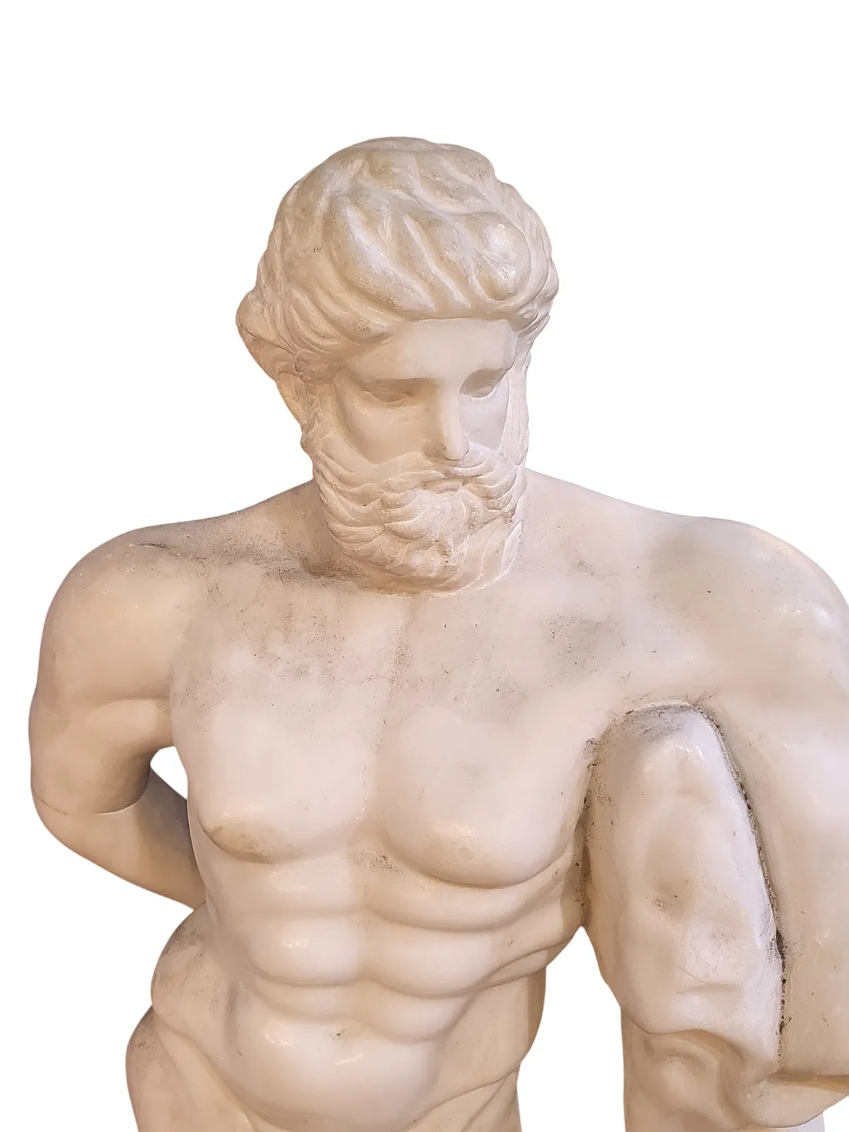 Large Realistic Marble Sculpture Of Hercules photo furniture