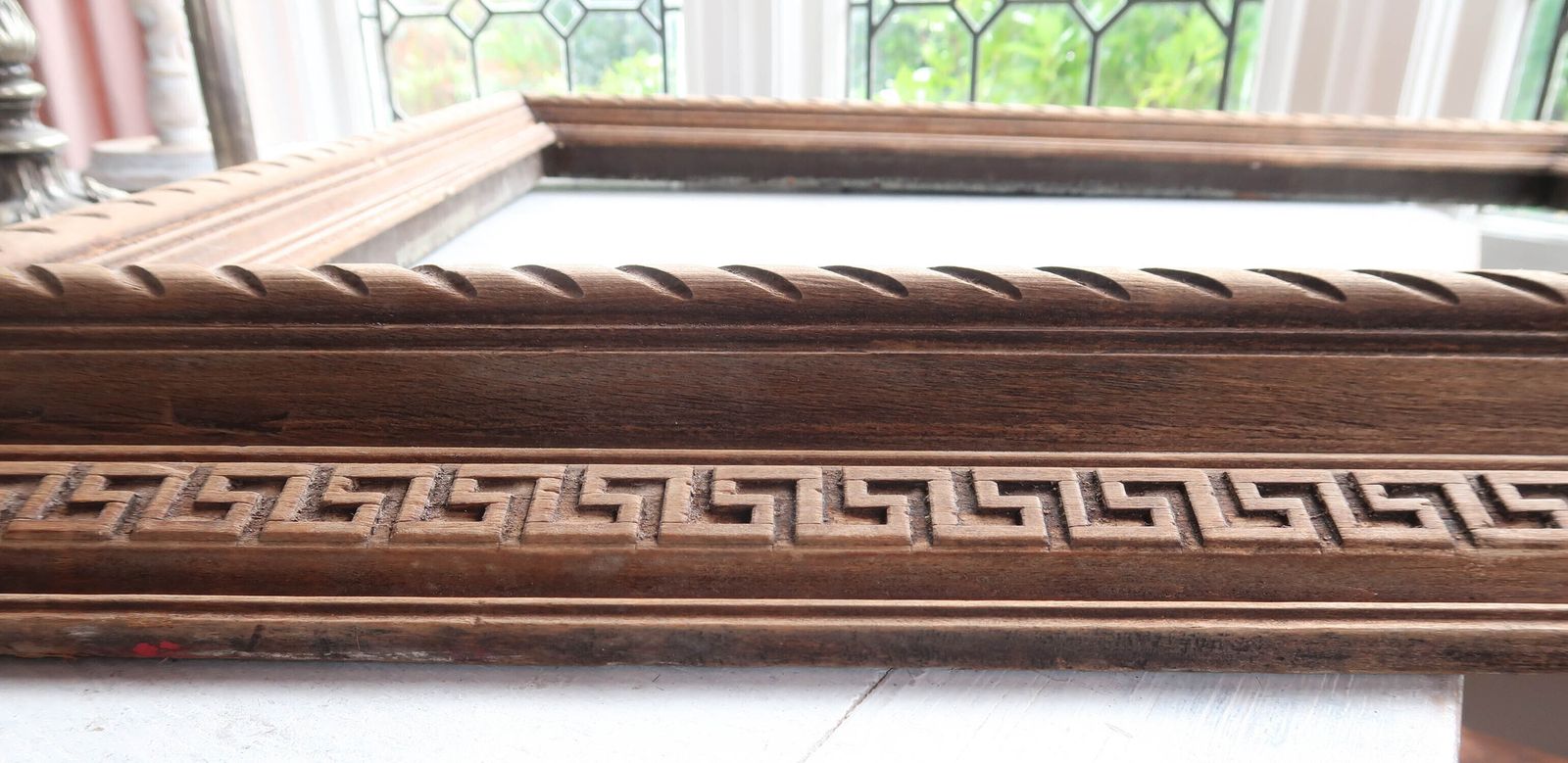 Large Antique Renaissance Style Carved Wood Picture Frame. English, 19th Century photo Home Decor