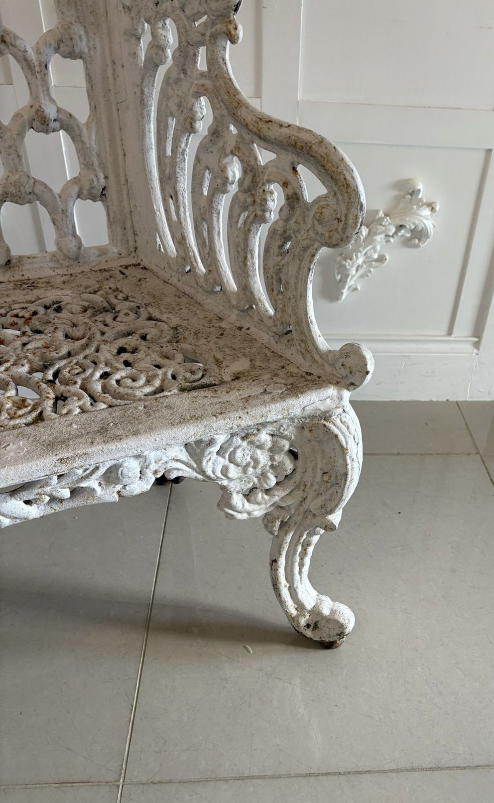 Superb Quality Antique 19th Century Ornate Cast Iron Garden Seat photo buy