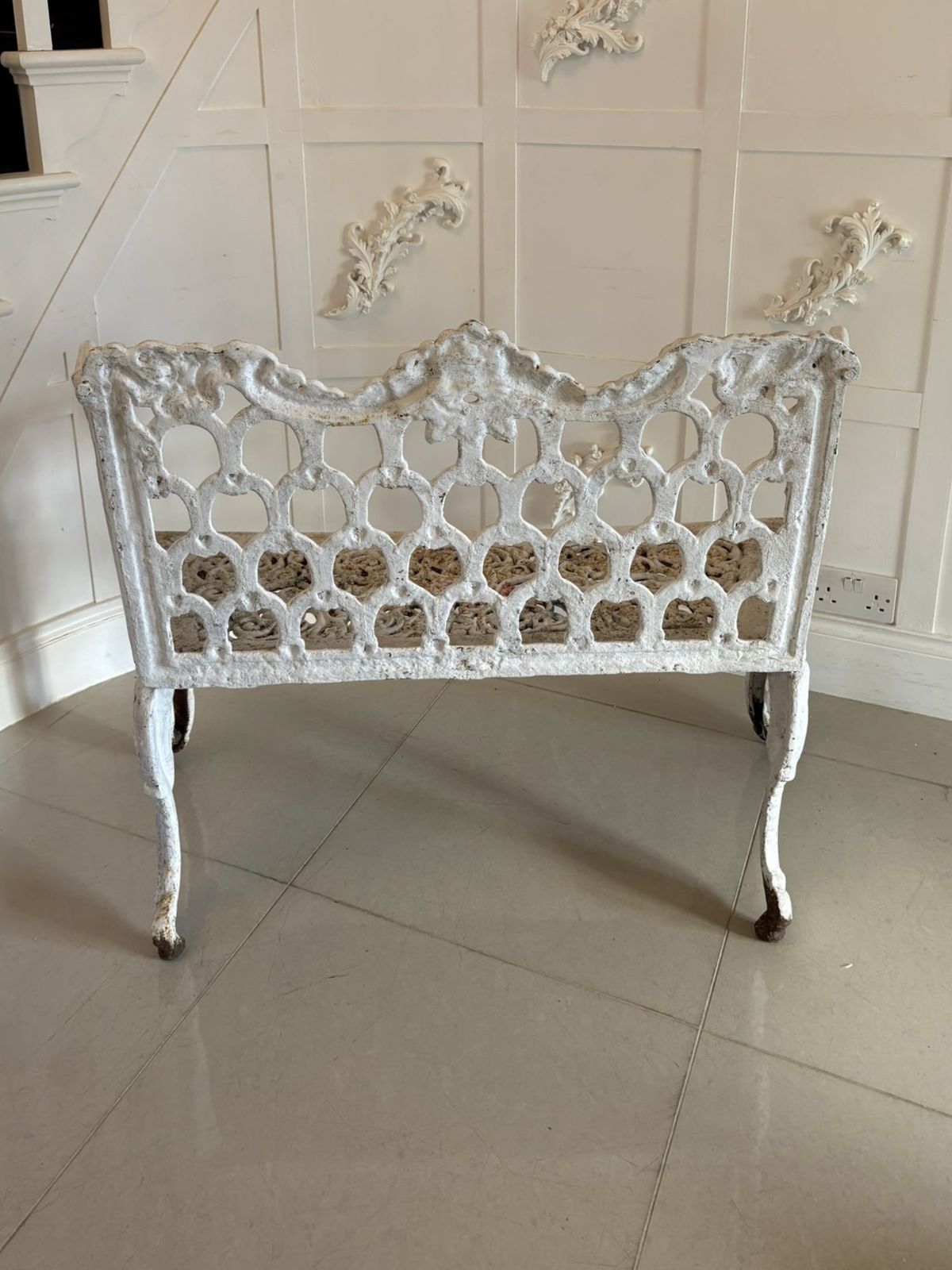 4595.0 Superb Quality Antique 19th Century Ornate Cast Iron Garden Seat photo