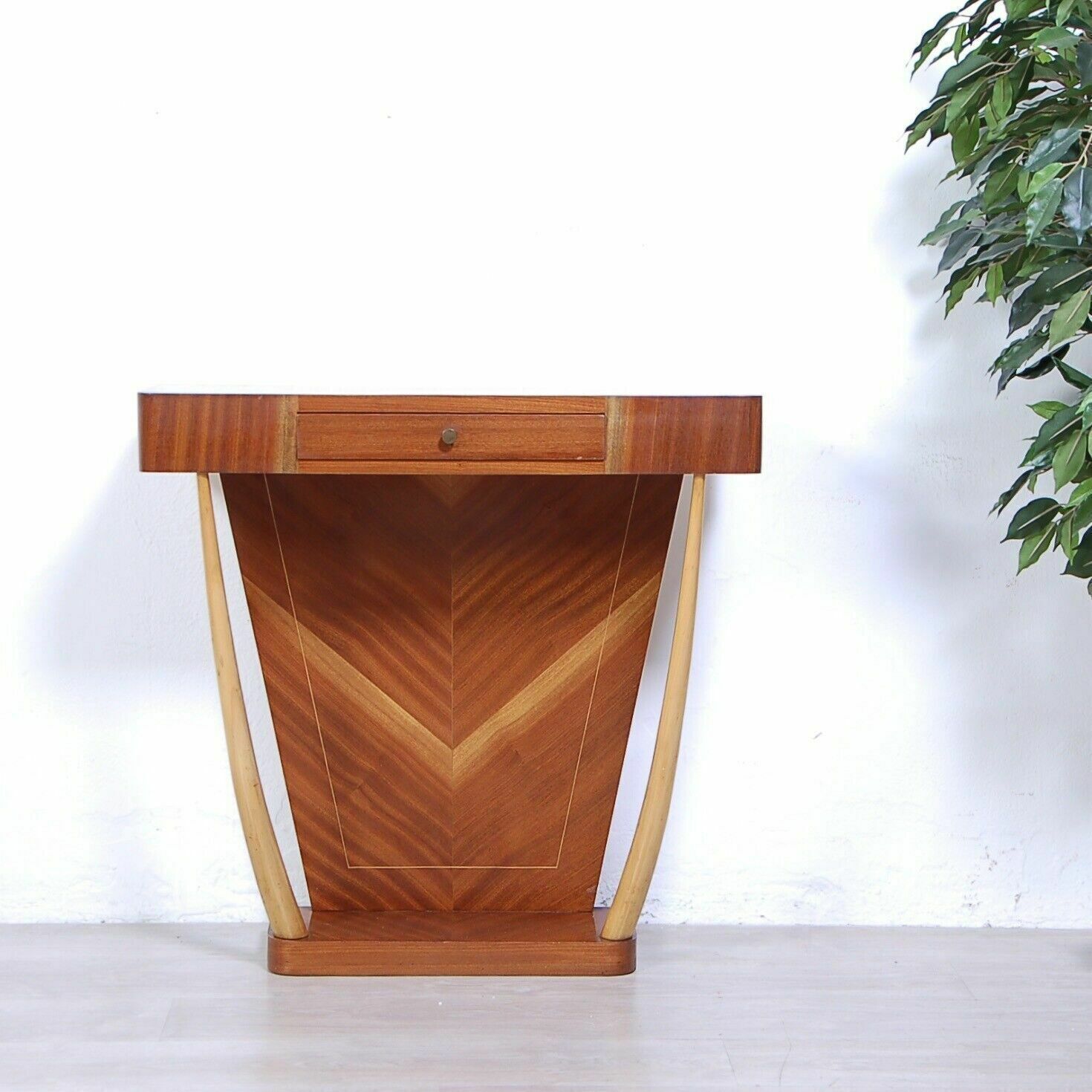 Vintage Wooden Console Table 1950s Design Paolo Buffa Modern Style photo for sale
