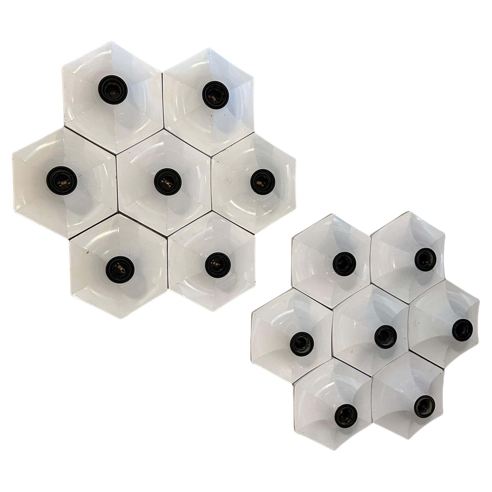 1970s Space Age Fosnova Mod. Cloe 508 White Painted Metal Wall Sconce