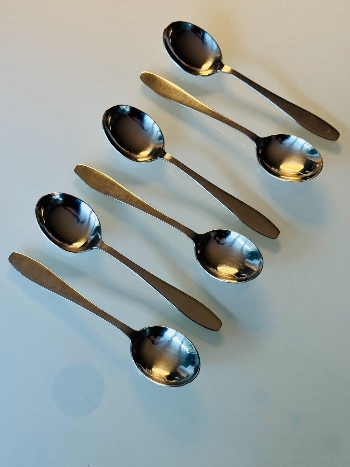 Set Of 6 Old Hall Campden Dessert Spoons, 17.5cm, Unboxed photo for sale