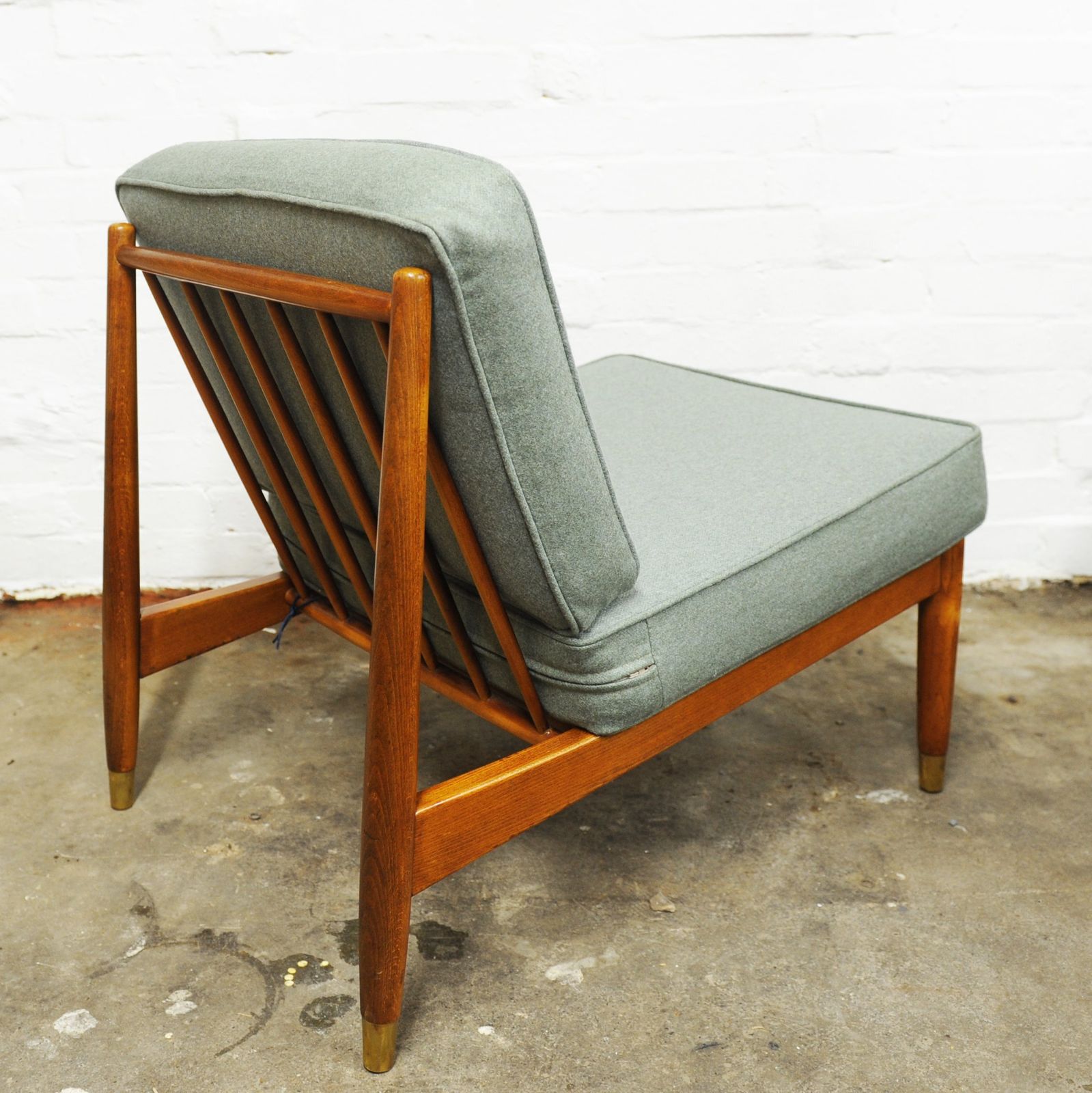Pale Green Swedish Beech Low Lounge Chair By Folke Ohlsson For Dux, 1960s photo 1295.0