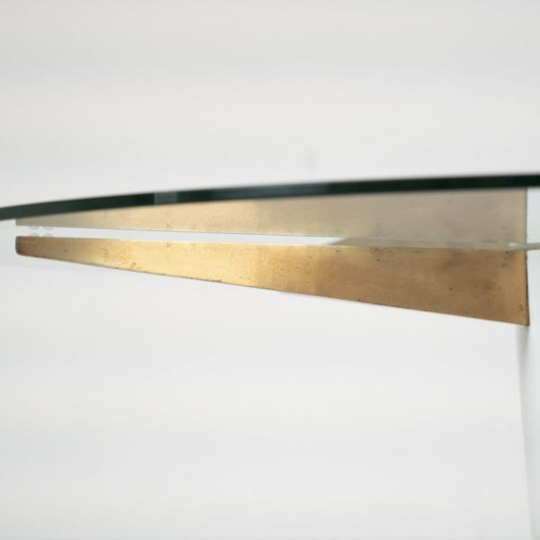 Mid Century Modern Dining Table, Carrara Marble, Bronze And Glass, Italy, 1950s photo buy