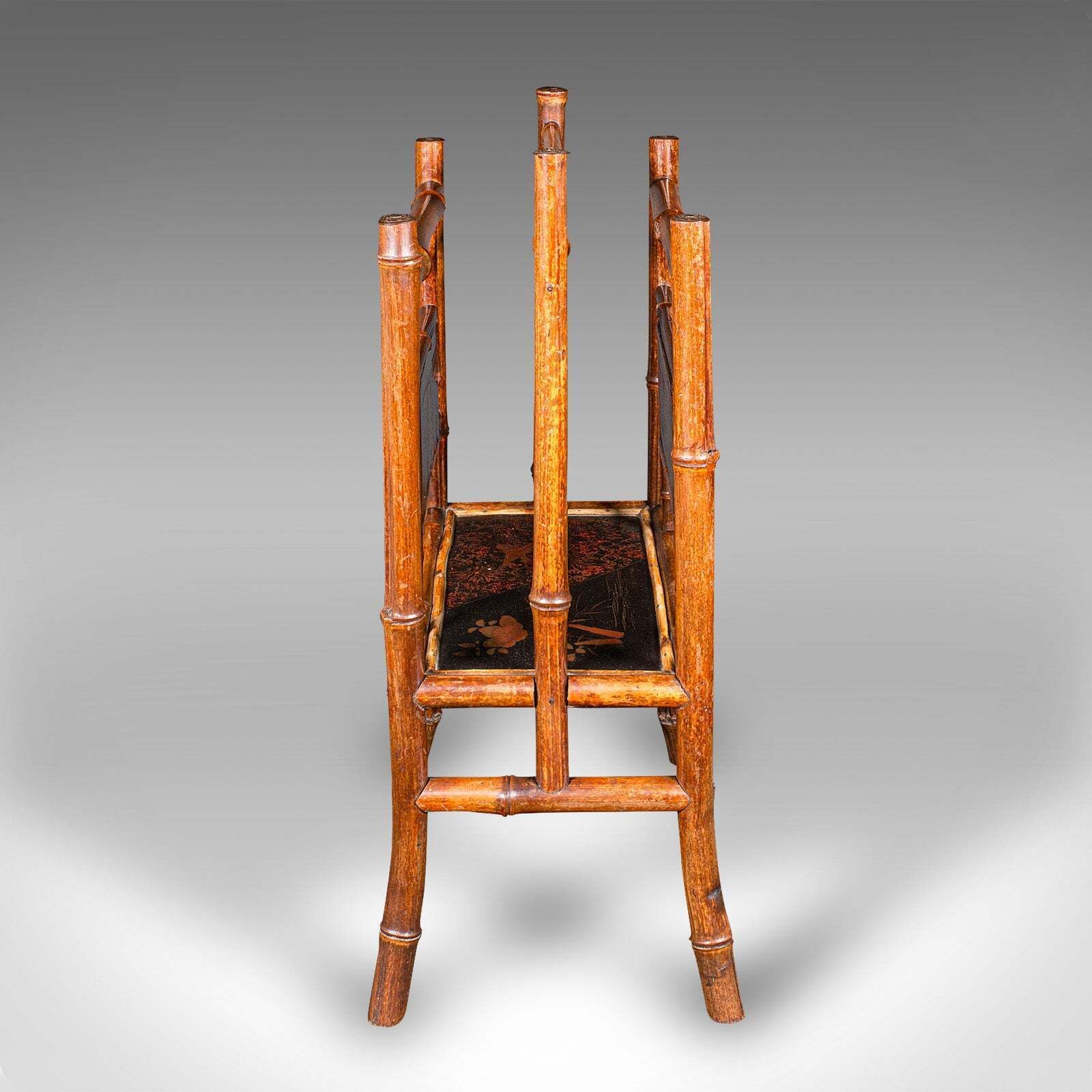 Antique Canterbury, Chinese, Bamboo Magazine Stand, Rack, Chinoiserie, Victorian photo for sale