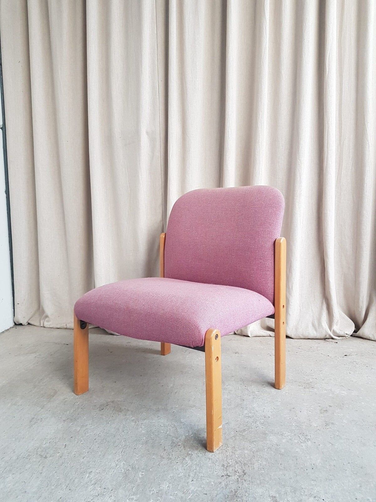 Vtg Late Mid Century Modernist Post Modern Studio Lounge Chair Retro R675 photo for sale