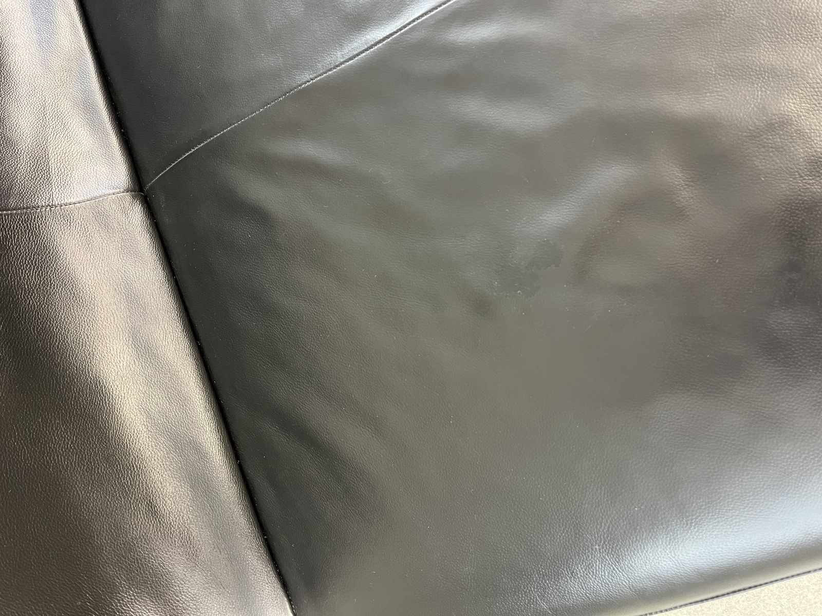 photo vintage Black Leather & Fabric Confluences Two Seater Sofa By Ligne Roset