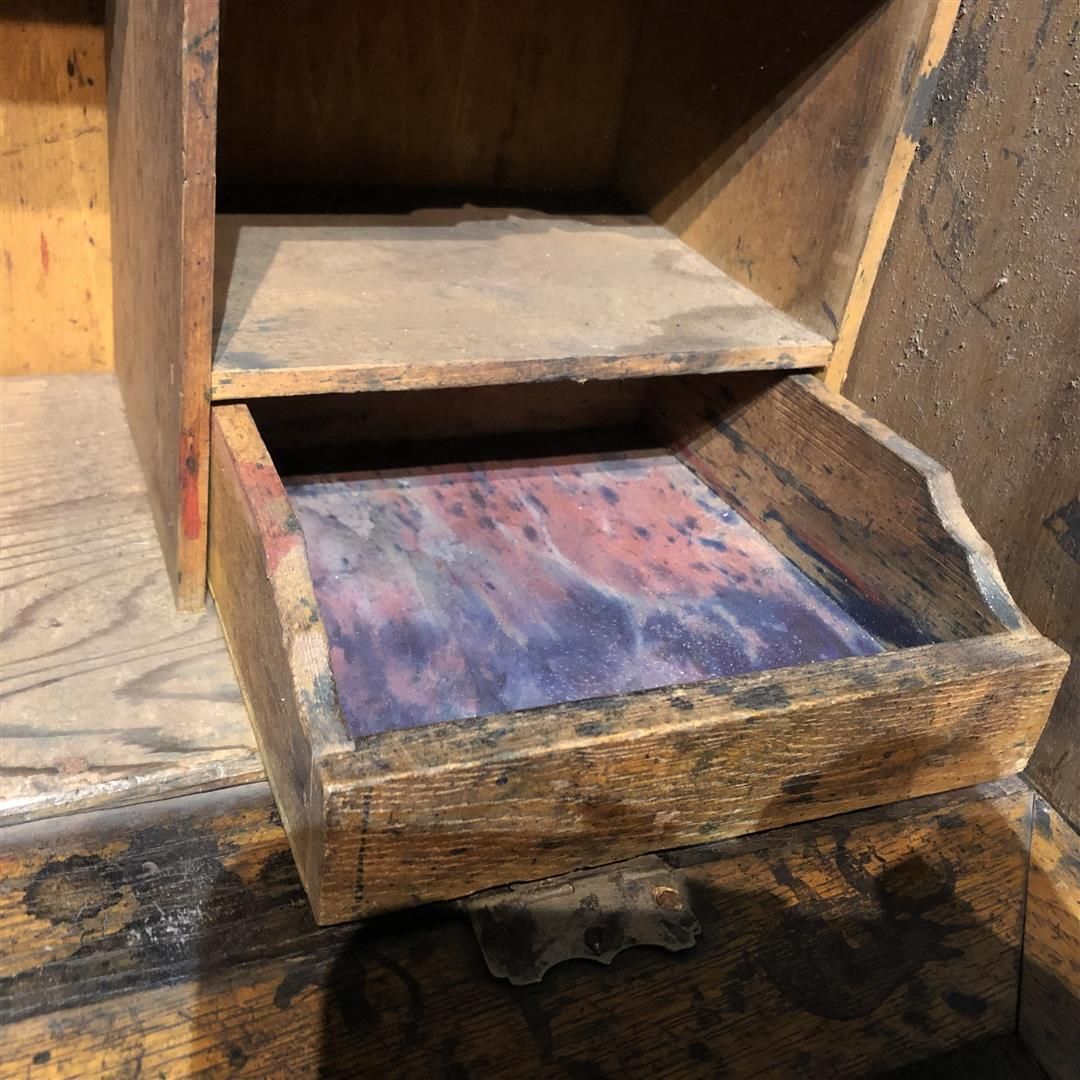 Antique Japanese Scribe's Tabletop Desk With Drawers 1920s photo Furniture