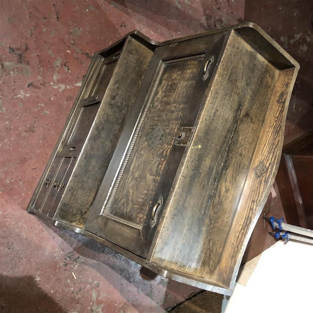 photo buy Antique Japanese Scribe's Tabletop Desk With Drawers 1920s