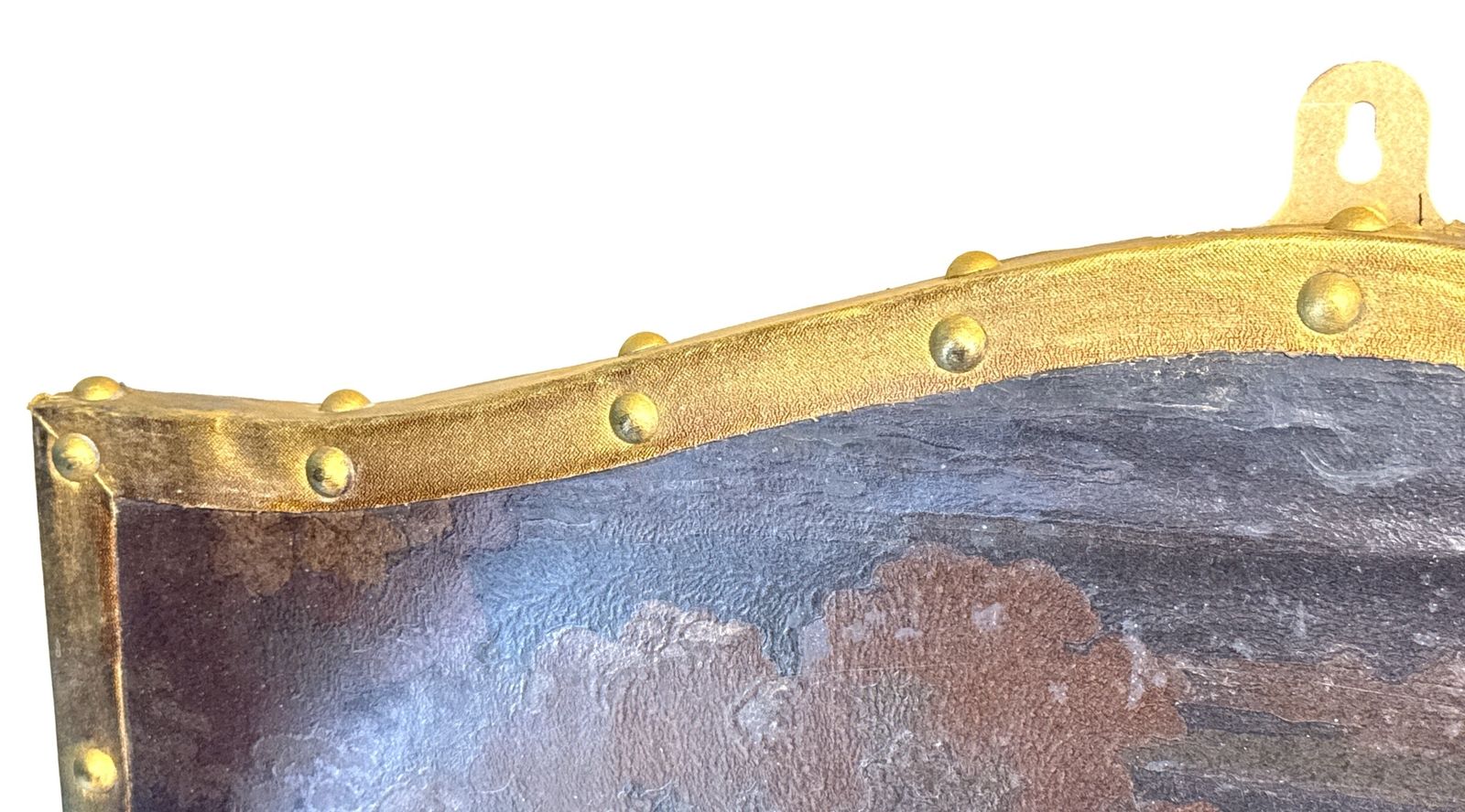 Four Fold 19th Century Chinoiserie Leather Screen (England, Circa 1890) photo for sale
