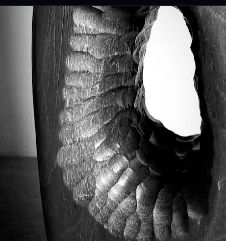 Mcm Wooden Abstract Art Sculpture Carving Hepworth Influenced photo furniture