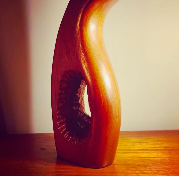 Mcm Wooden Abstract Art Sculpture Carving Hepworth Influenced photo Art