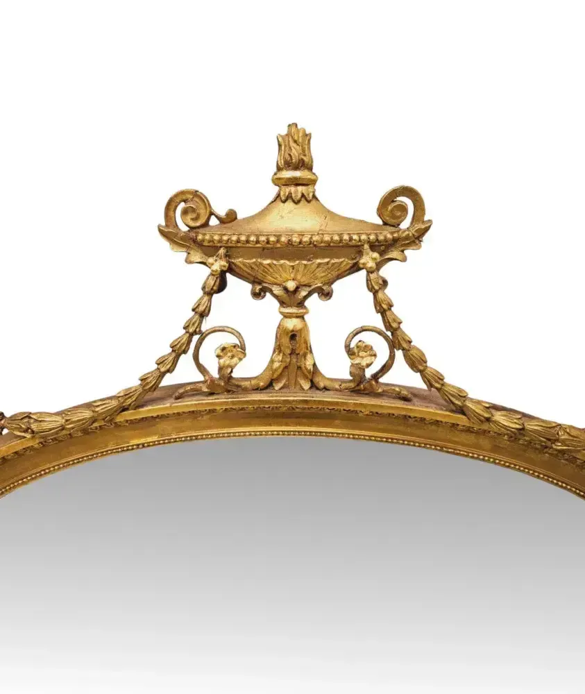 A Very Fine Large Size 19th Century Adams Design Hall Or Overmantel Giltwood Mirror photo furniture