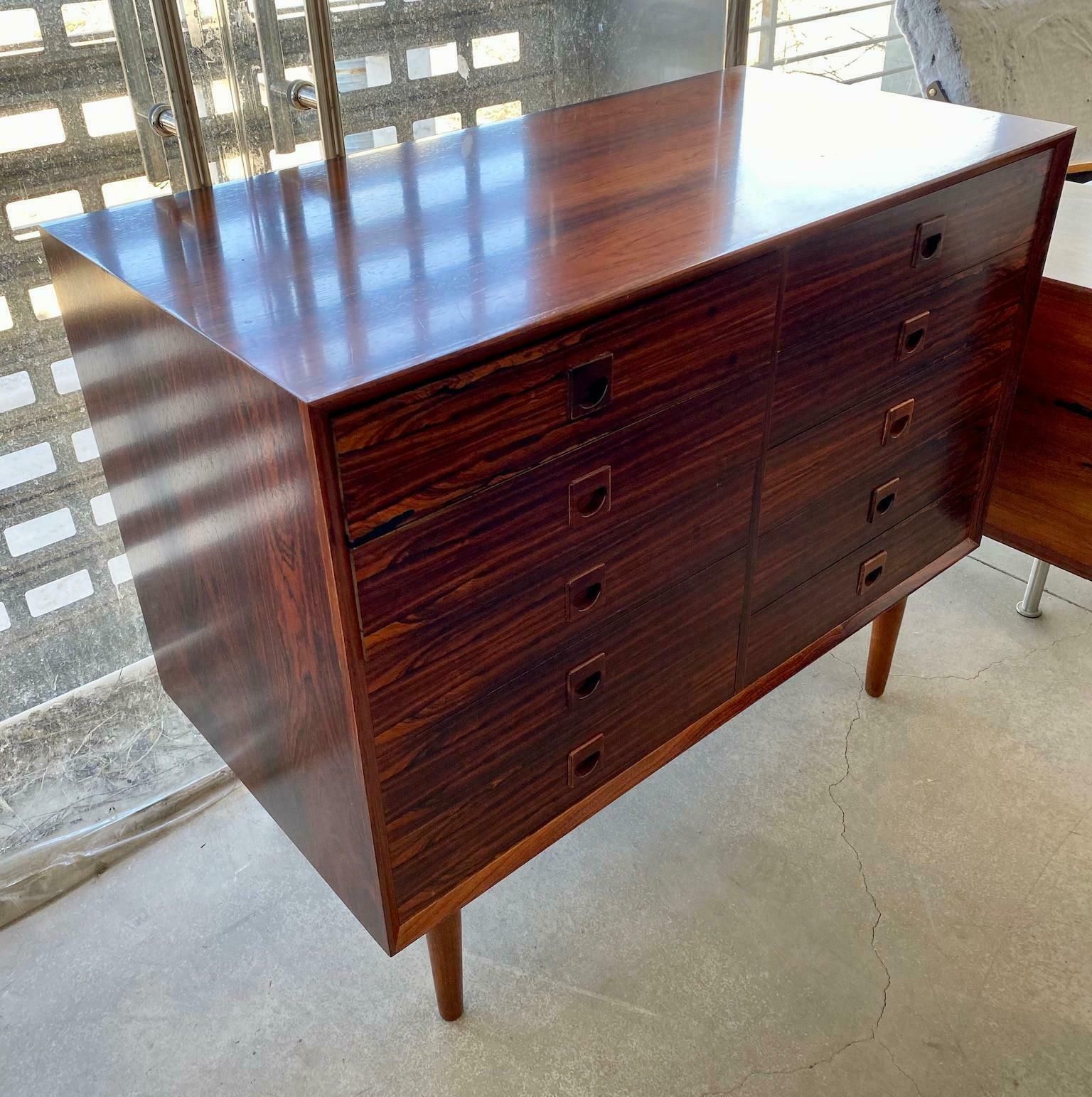 photo furniture Danish Modern Hardwood Commode With Ten Drawers