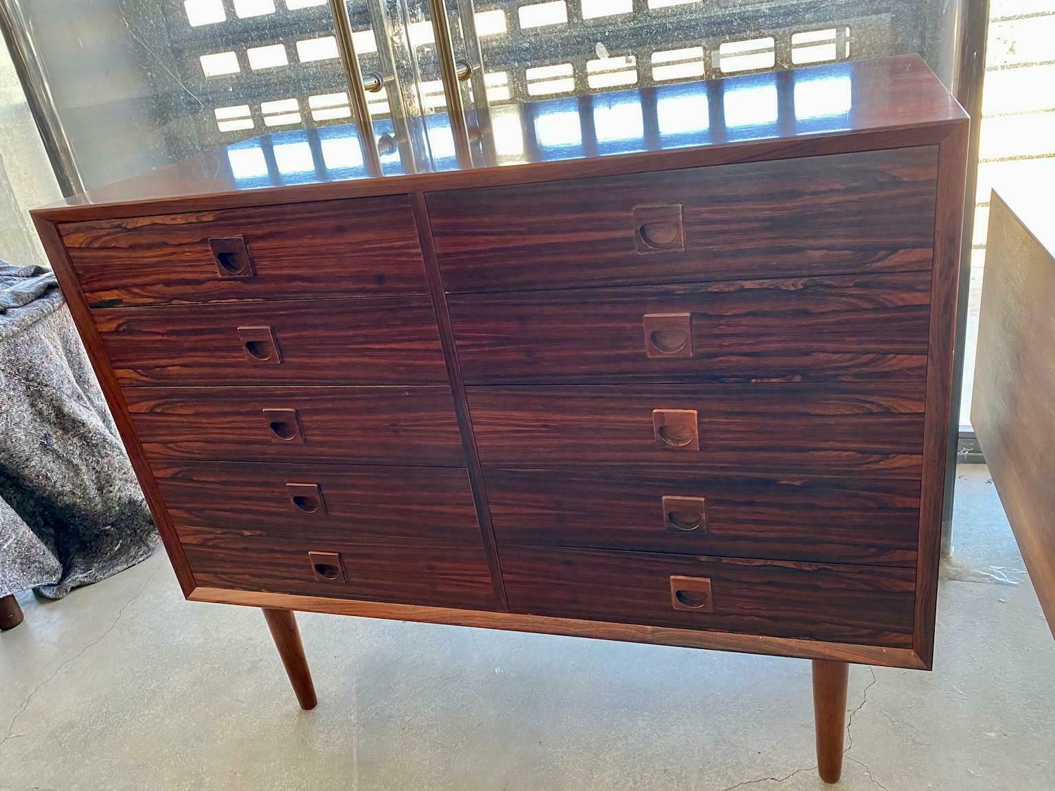 photo for sale Danish Modern Hardwood Commode With Ten Drawers