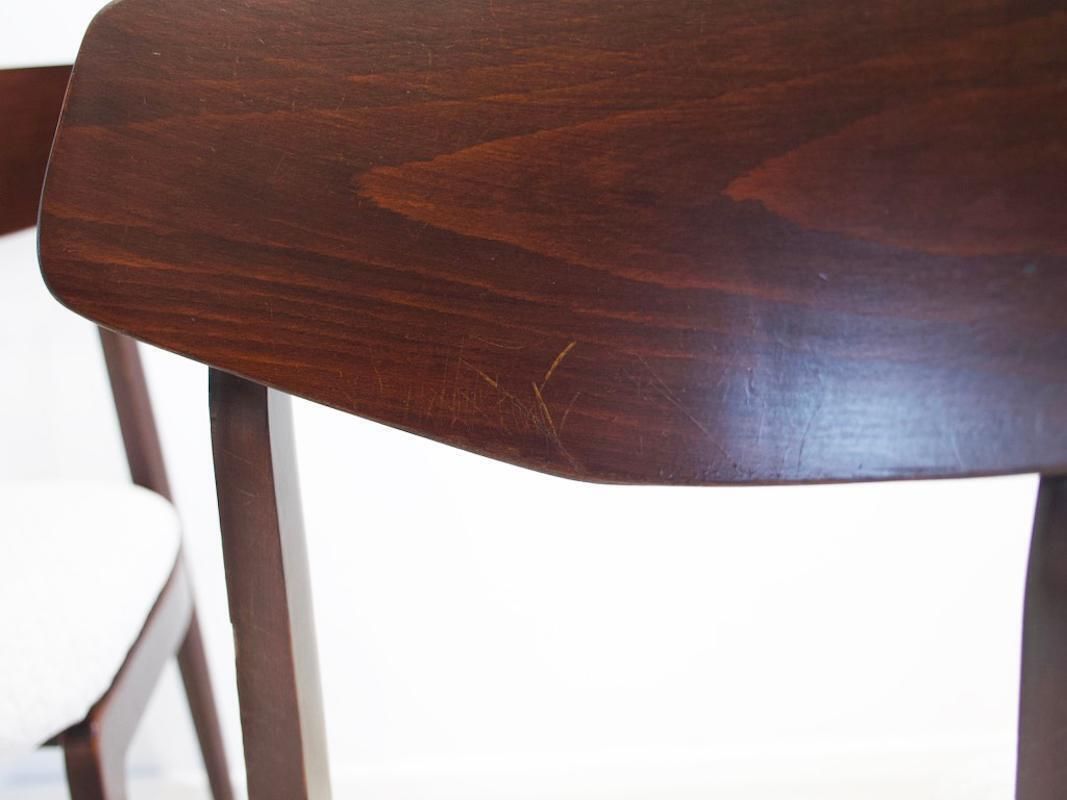 photo vintage Set Of Six Italian Wooden Dining Chairs, 1950's