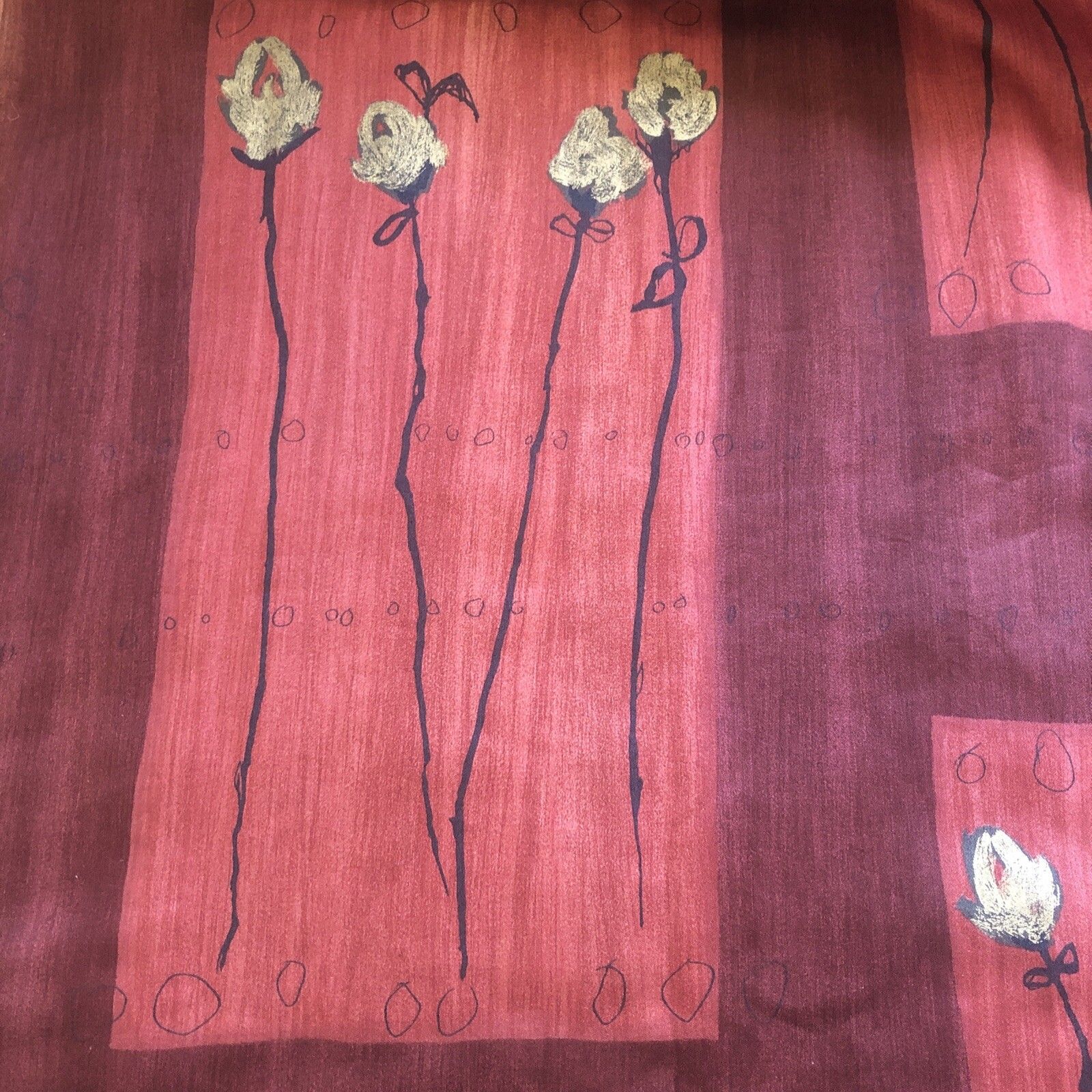 Vintage Pair Of Red Interlined Mtm Curtains 80 X 209cm Per Panel & Pelmet photo Textiles