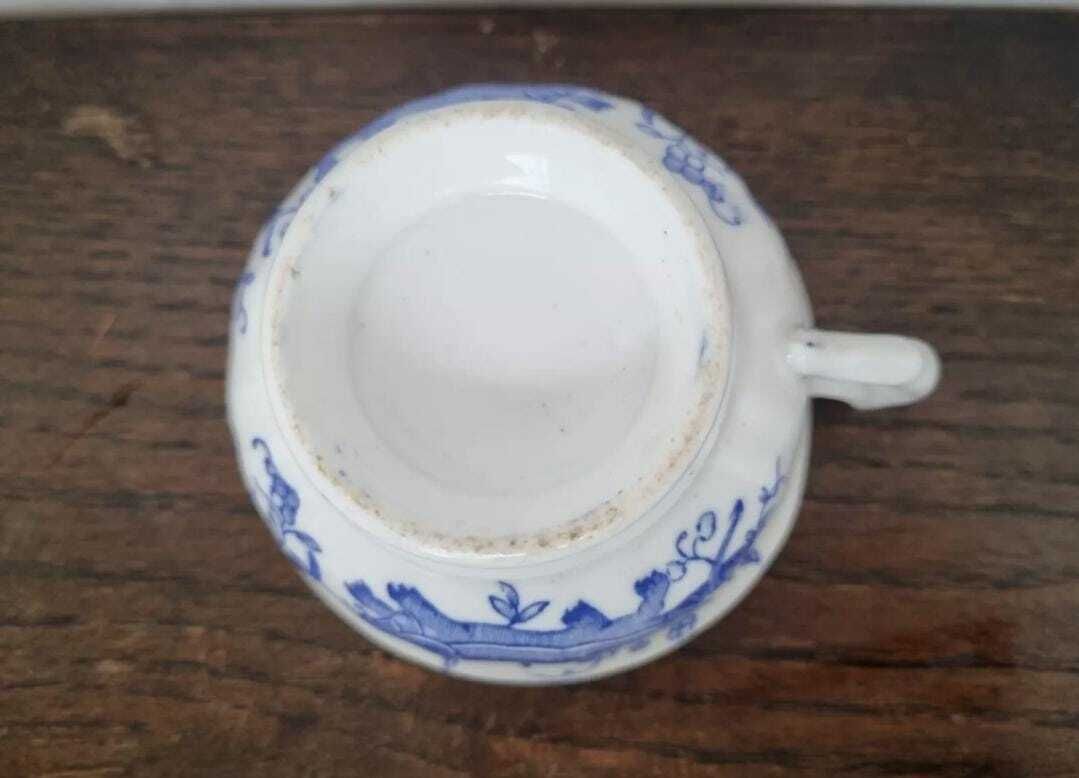 Dragon Teacup Chinese Blue White Design | 19th Century English Porcelain | Hand Painted Chinoiserie Tea Cup | Oriental Antique Gift photo vinterior