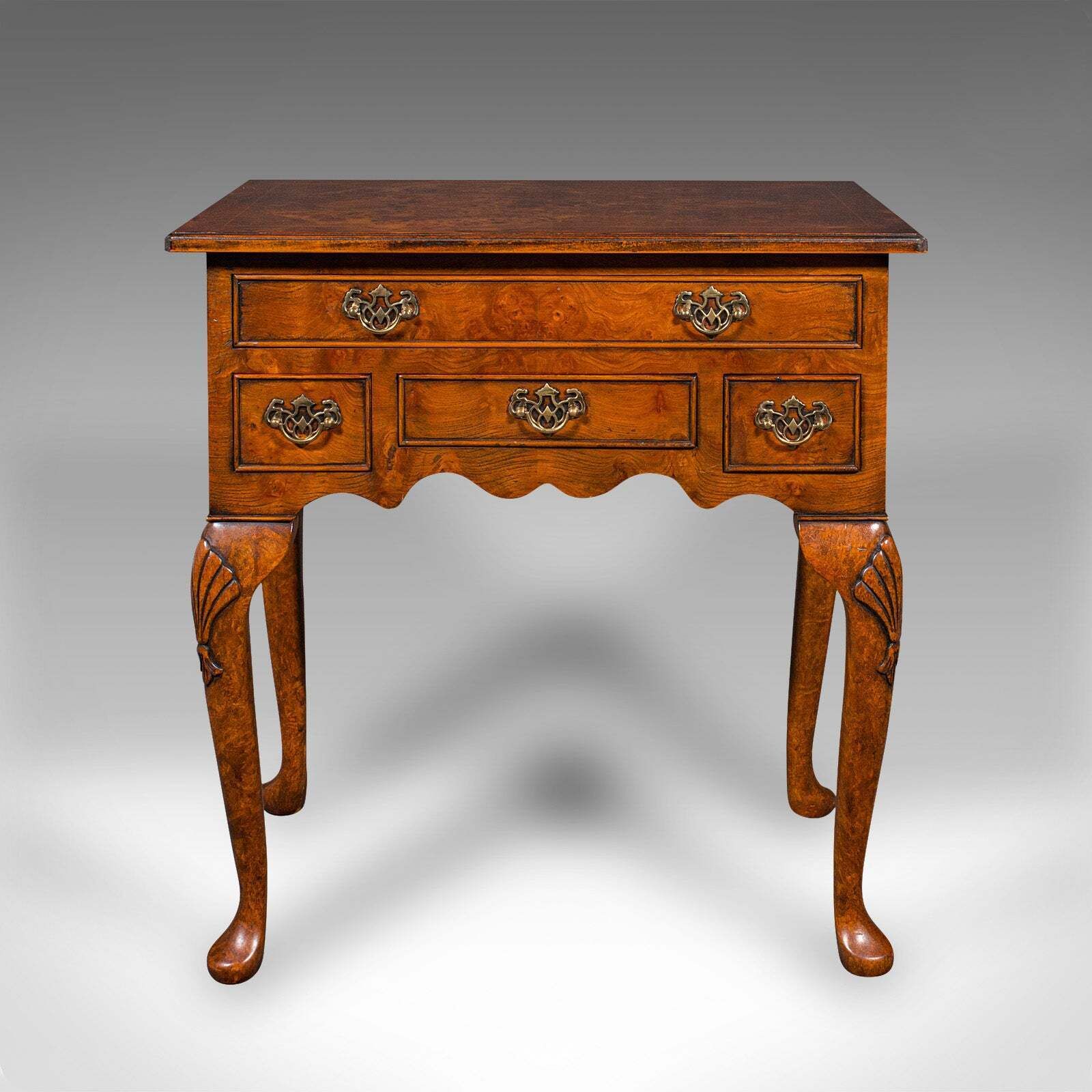 Vintage Georgian Revival Side Table, English, Walnut, Lowboy, Reception, Hallway photo furniture