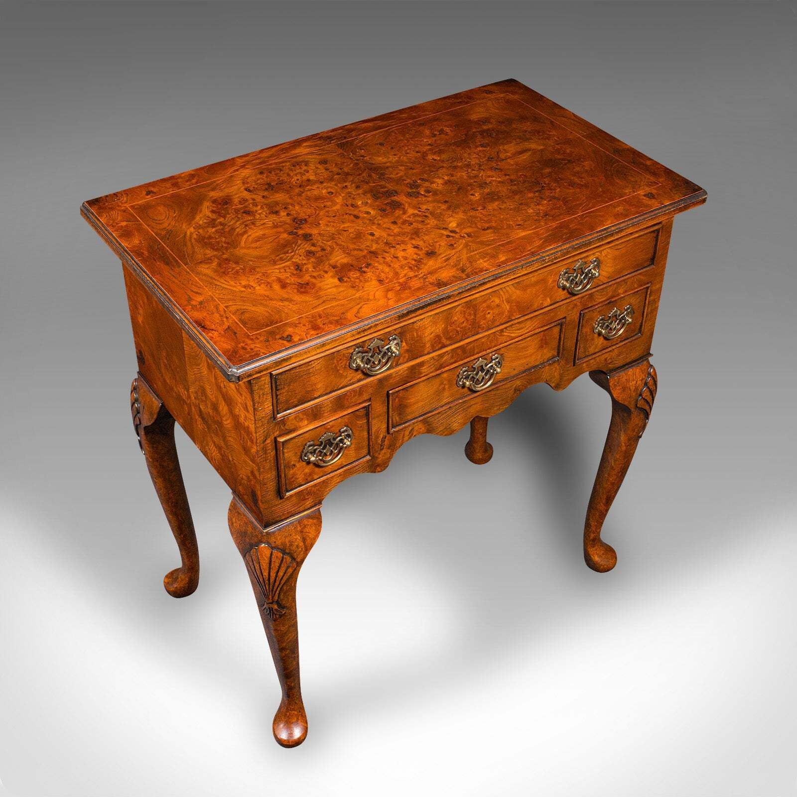 Vintage Georgian Revival Side Table, English, Walnut, Lowboy, Reception, Hallway photo vinterior