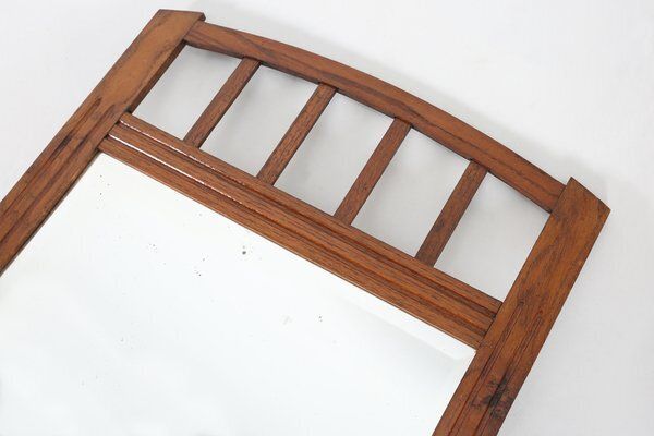 Art Deco Mirror In Wood With Facet Cut Mirror, 1930s photo for sale