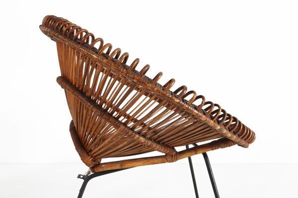 Rattan Lounge Armchairs By Janine Abraham & Dirk Jan Rol, 1960s, Set Of 2 photo buy