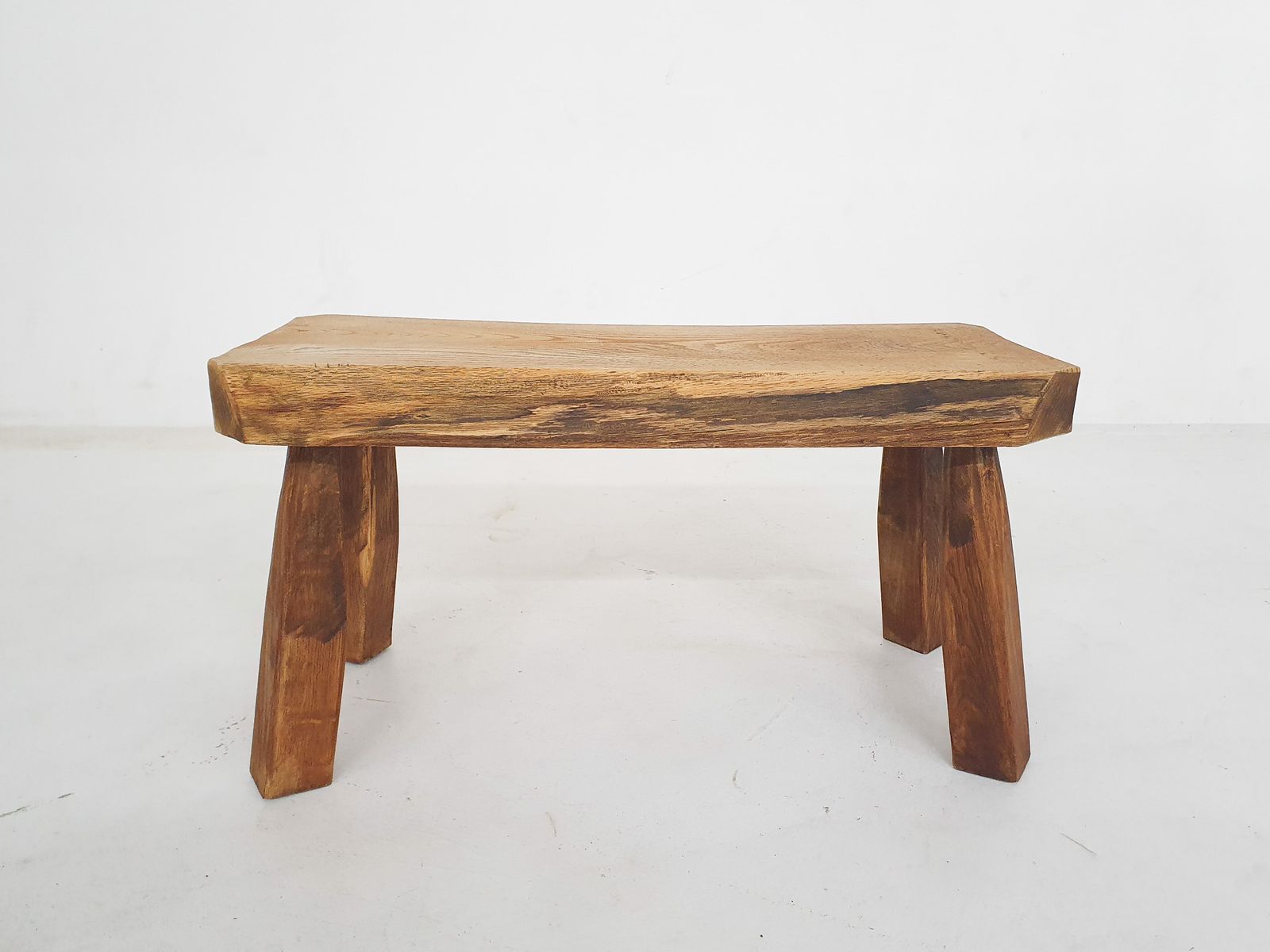 Solid Oak Side Table, The Netherlands 1970's photo 232.0