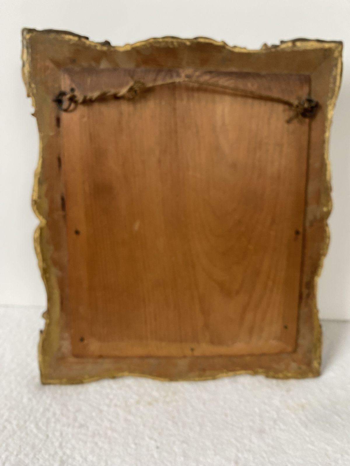 A Lovely Double Gilded Framed Miniature With An Early Sepia Print Of Angels. photo furniture