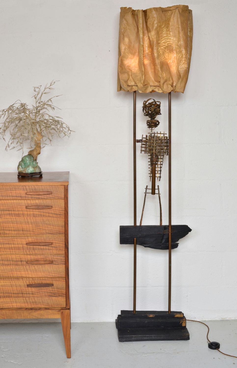 Rare 1960s Abstract Standard Lamp Sculpture By David Graves Figurative Handcrafted Midcentury photo furniture