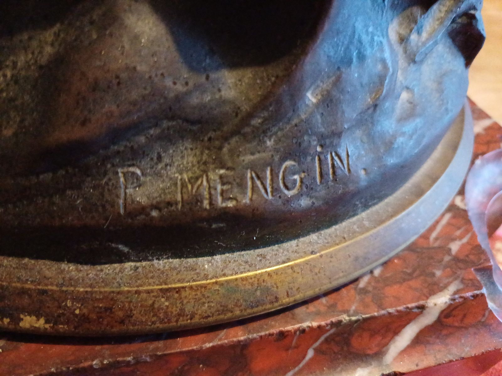 photo furniture Bronze Paul Eugéne Mengin Fondeur Susse "Mandolin Player"