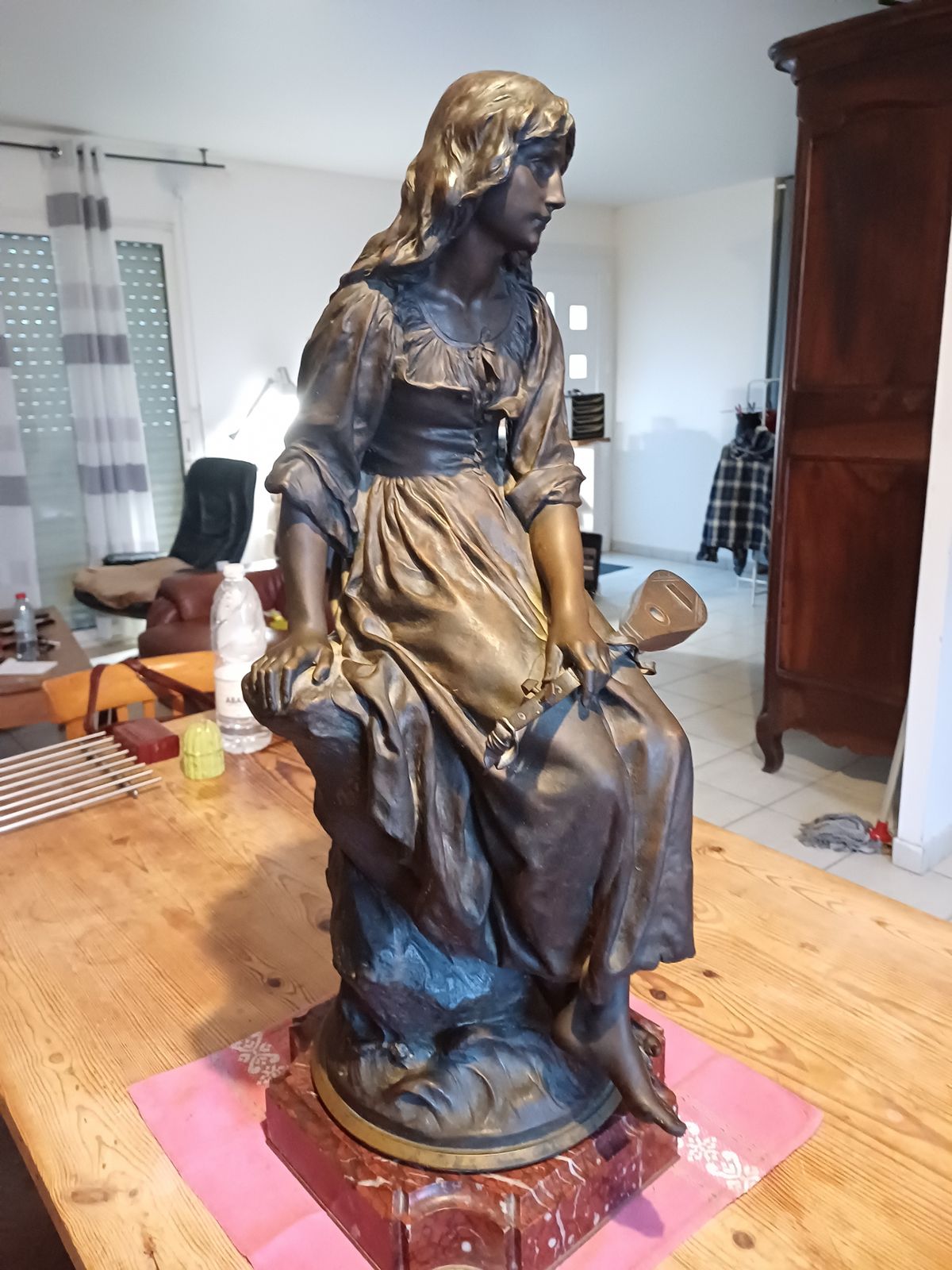 Bronze Paul Eugéne Mengin Fondeur Susse "Mandolin Player"