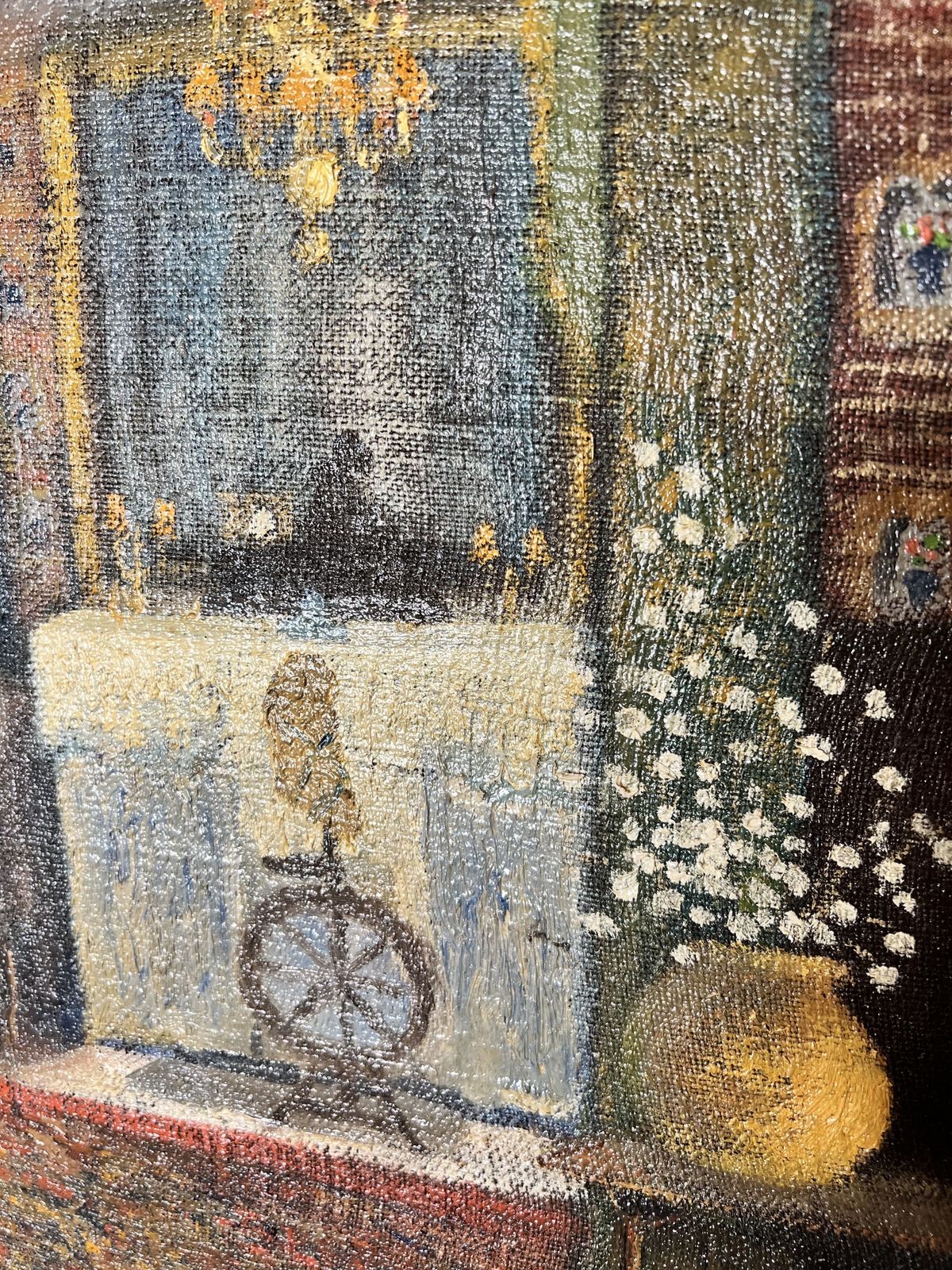 Interior With Yellow Teapot, Oil On Canvas Still Life Painting photo buy