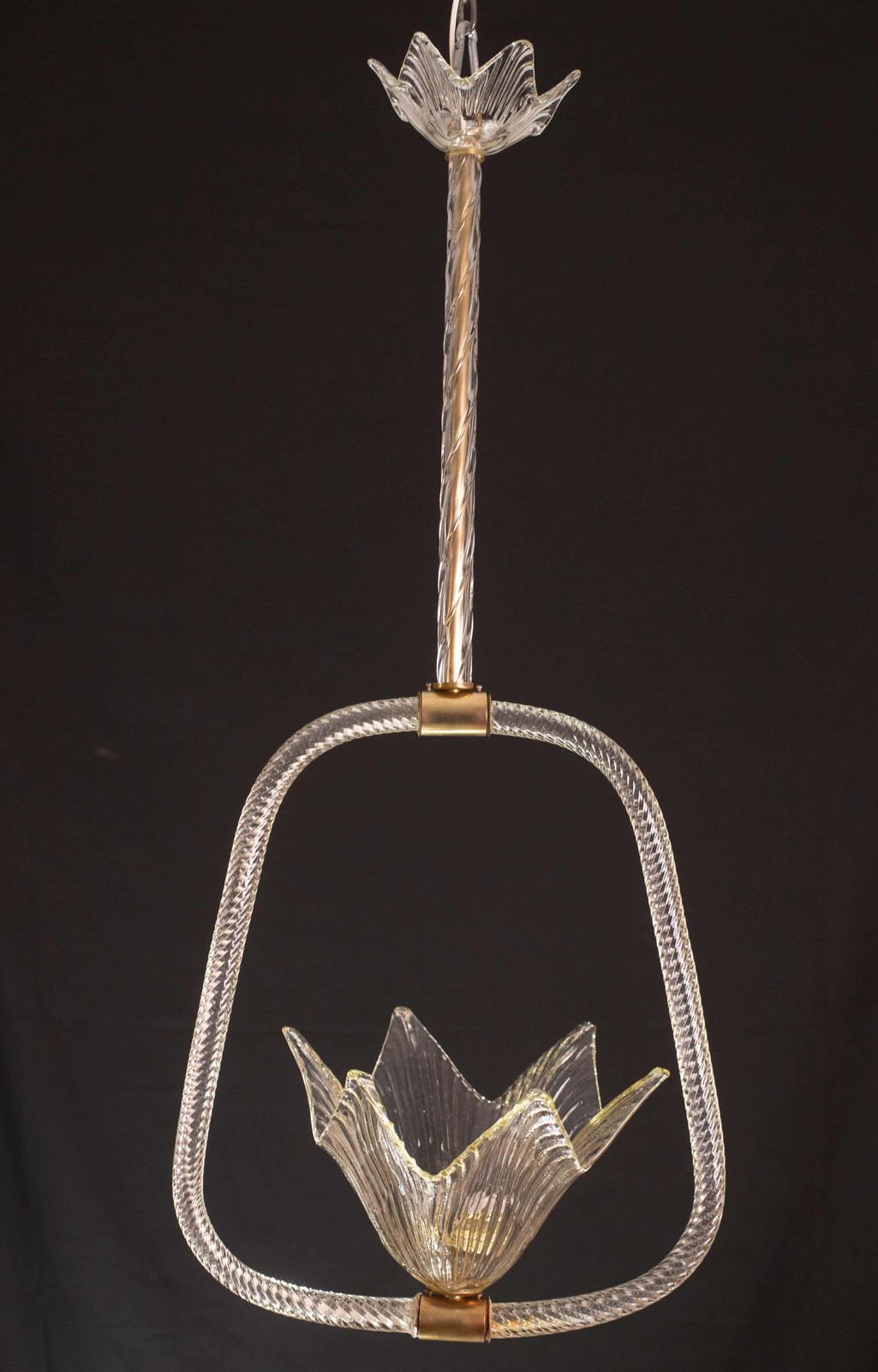 Elegant Art Decò Barovier And Toso Chandelier, 1940s photo for sale