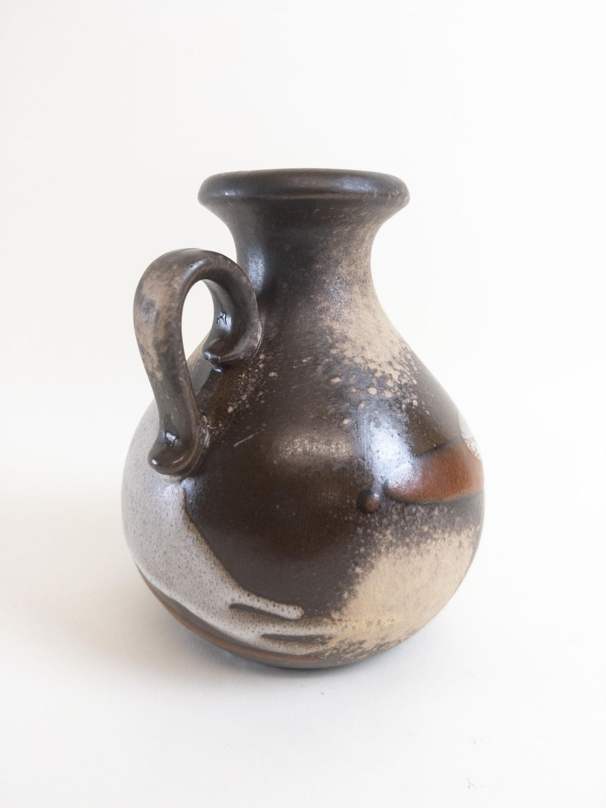 West German Pottery   Ceramic Vase By Scheurich Keramik   Form 495 16   Brown, Earthy   Coppery West German Vase photo Home Decor