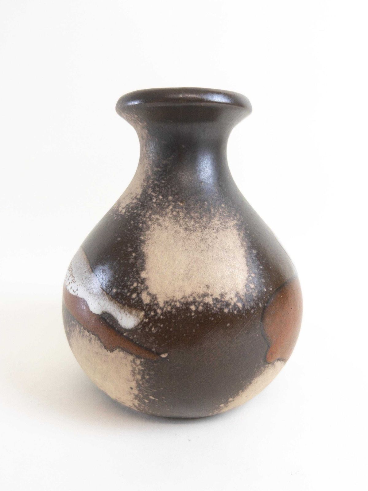 West German Pottery   Ceramic Vase By Scheurich Keramik   Form 495 16   Brown, Earthy   Coppery West German Vase photo buy