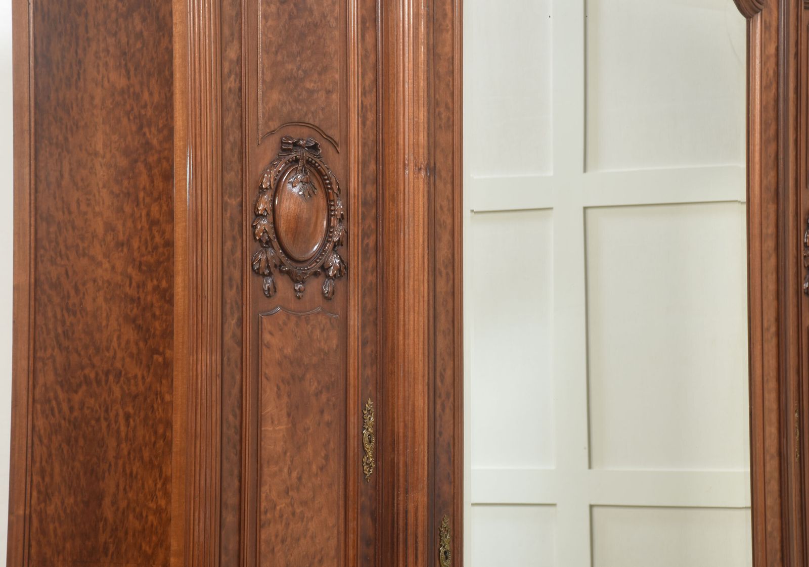 French Louis XVI Mahogany Armoire photo vintage