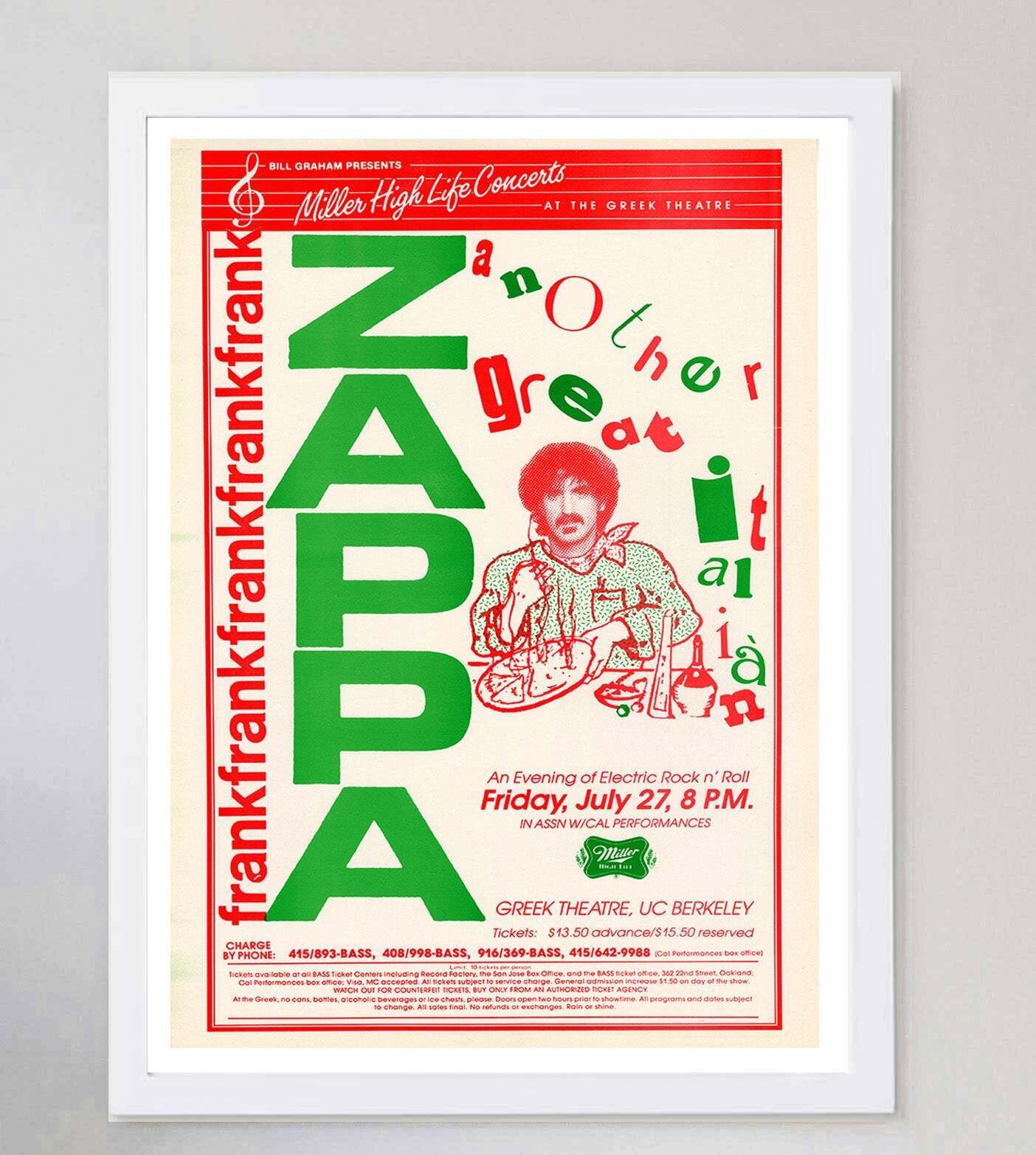 Frank Zappa   The Greek Theatre  Original Vintage Poster photo for sale