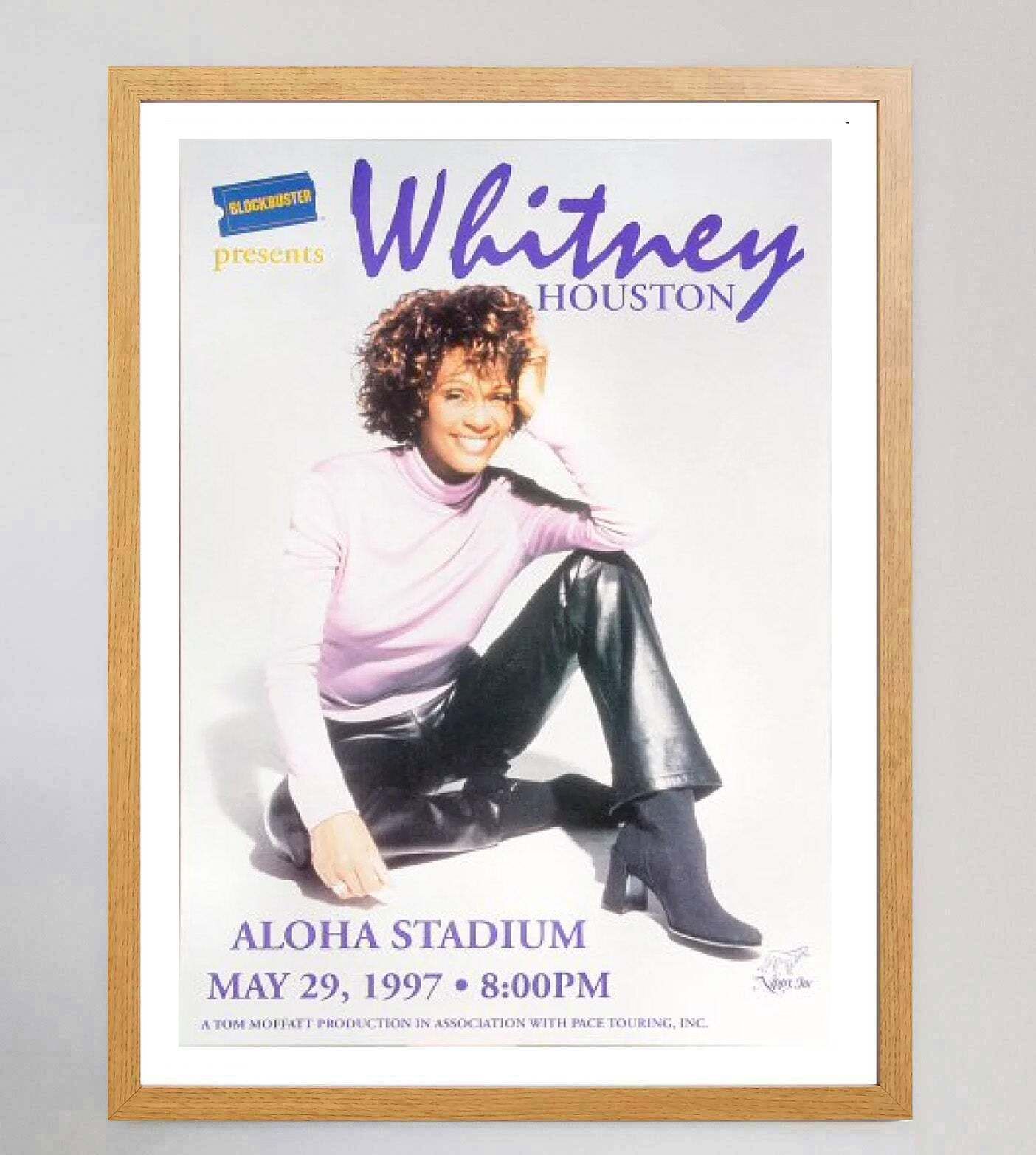 Whitney Houston   Hawaii Original Vintage Poster photo Art