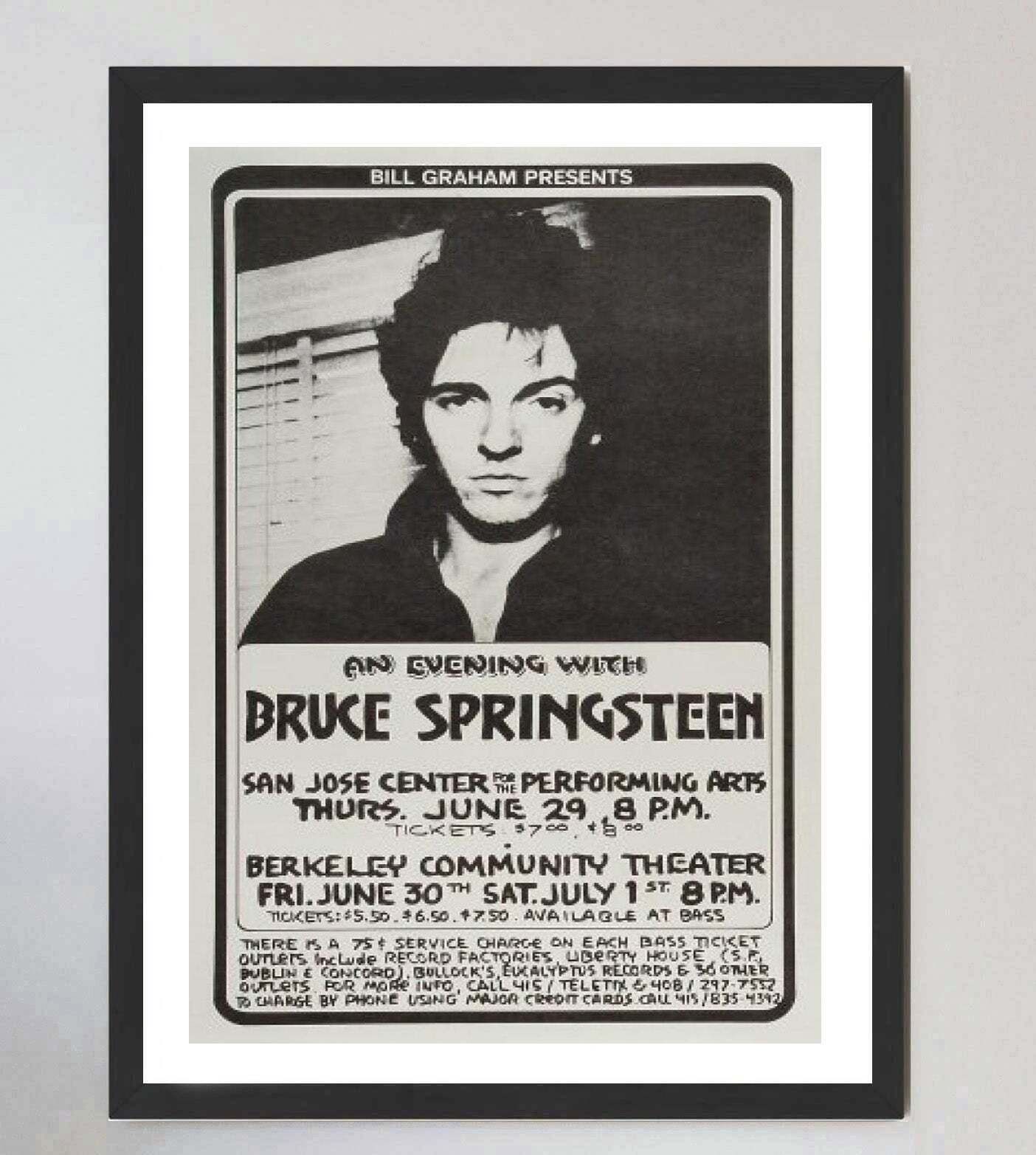 Bruce Springsteen   San Jose & Berkeley Original Vintage Poster photo furniture