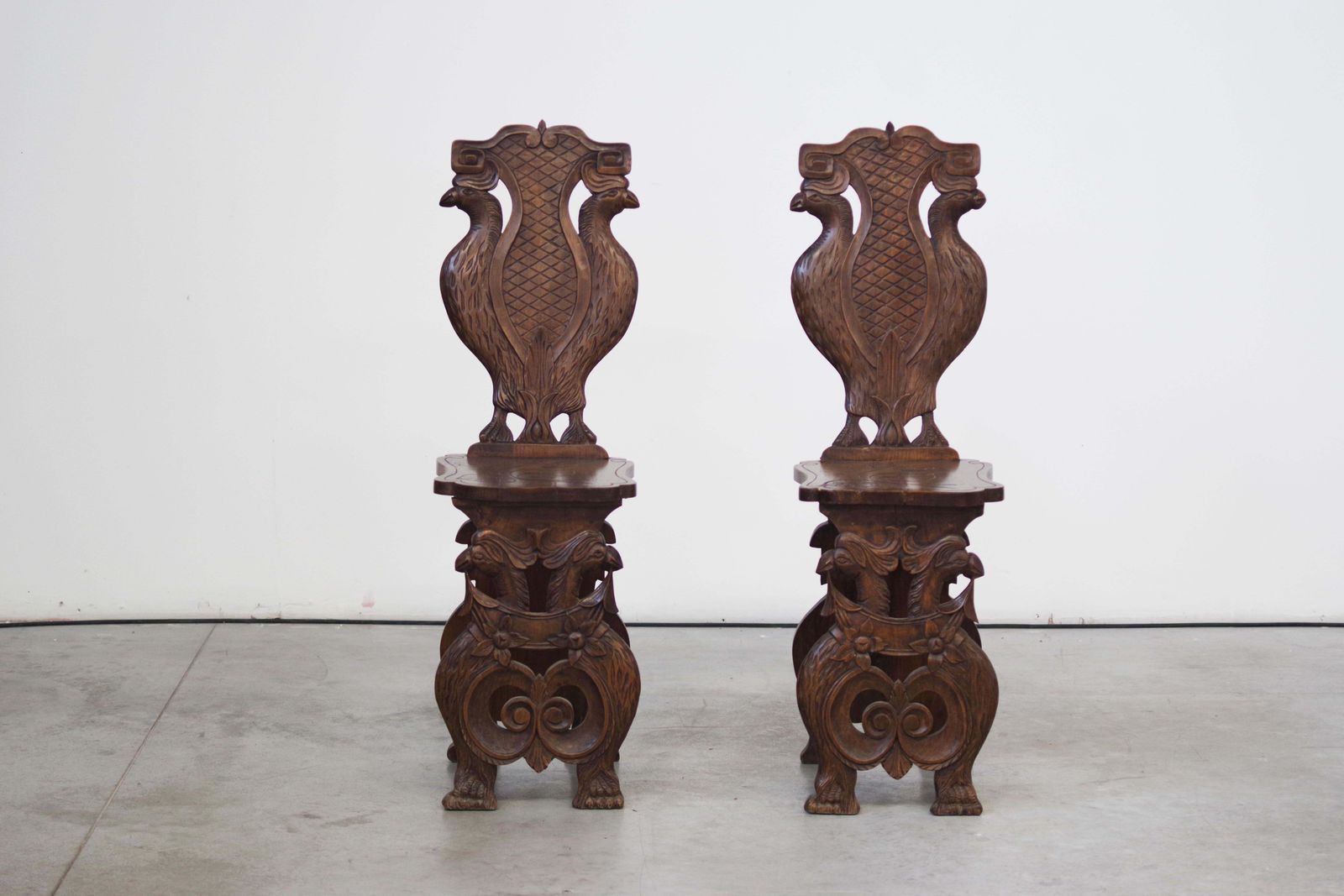 Pair Of Hand Carved Late 19th Century Chairs – Ornate Antique Craftsmanship photo furniture