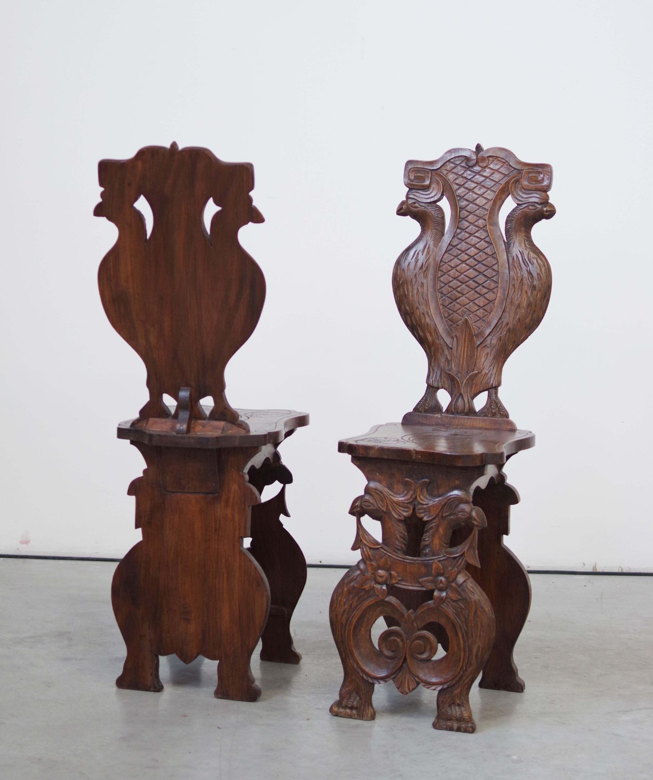 Pair Of Hand Carved Late 19th Century Chairs – Ornate Antique Craftsmanship photo buy