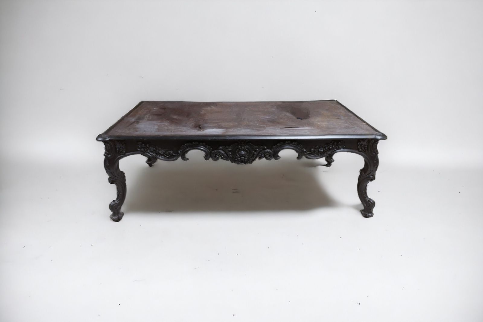 Grand Anglo Indian Colonial Teakwood Table With Leather Top | Handcrafted In Calcutta, Circa 1900 | Victorian Era Statement Piece