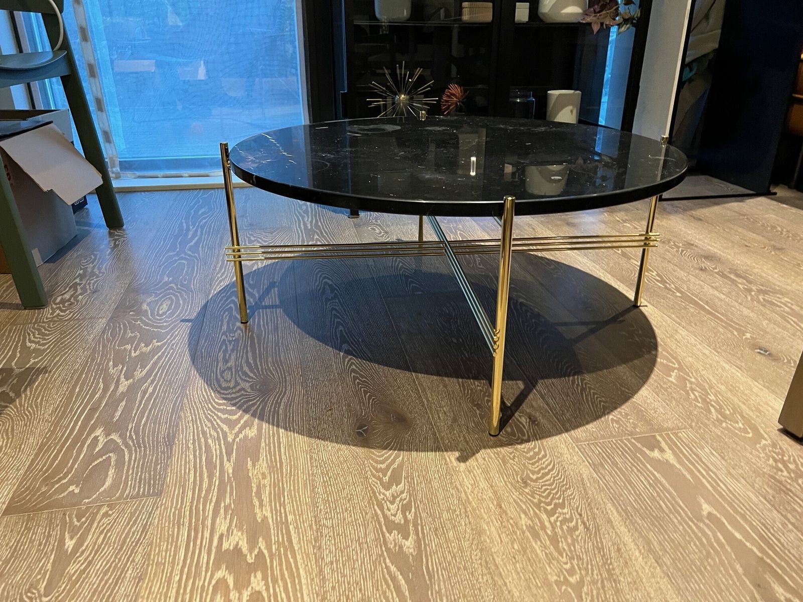 Ts Coffee Table (80 Diam X H.35cm) – Black Marble And Brass Base, Retails £1,499 photo 100.0