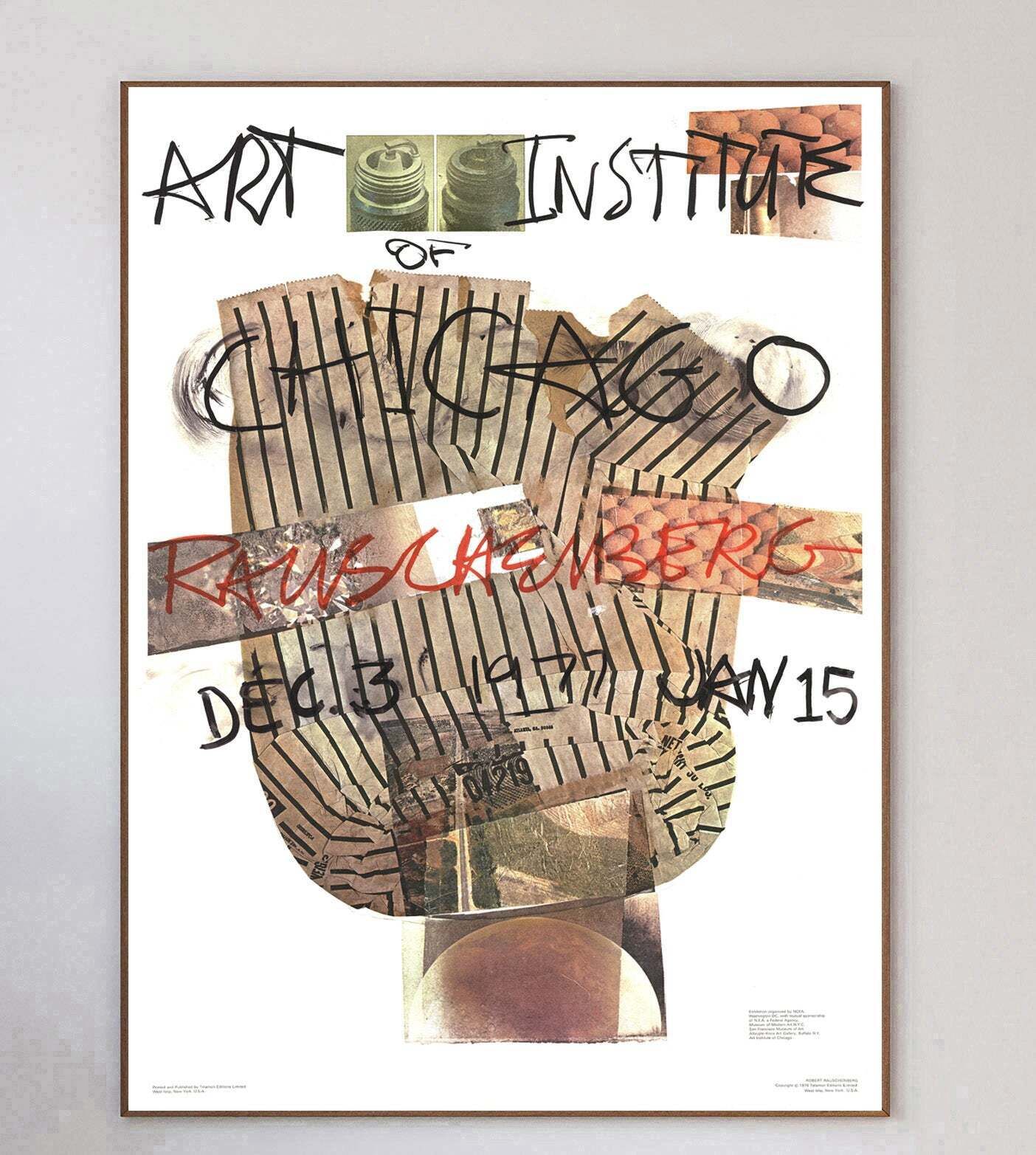 Robert Rauschenberg   Art Institute Of Chicago  , Original Vintage Poster photo 1089.0