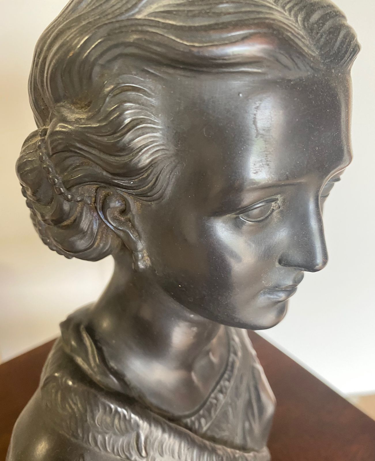 Patinated Copper Bust Of Princess Alexandra Of Denmark photo furniture