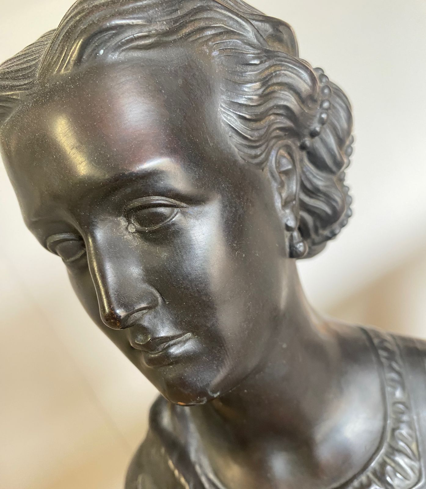 Patinated Copper Bust Of Princess Alexandra Of Denmark