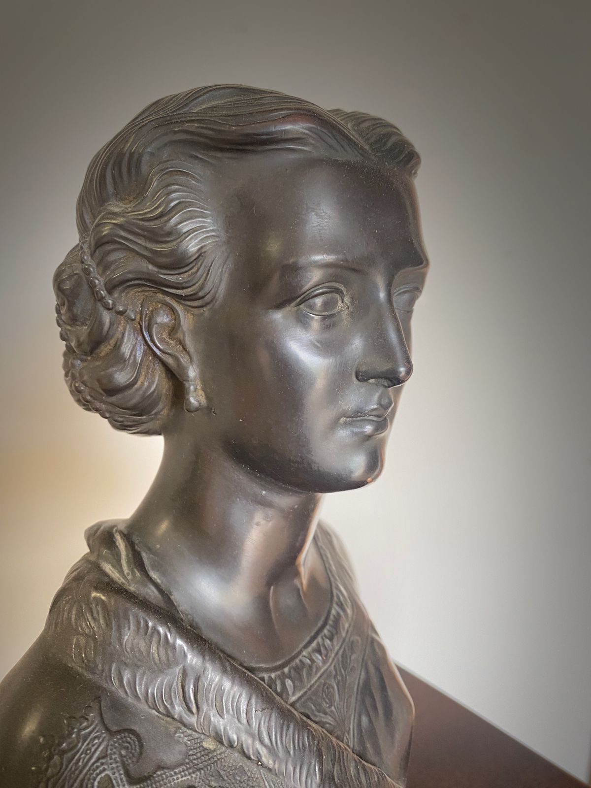 Patinated Copper Bust Of Princess Alexandra Of Denmark photo for sale